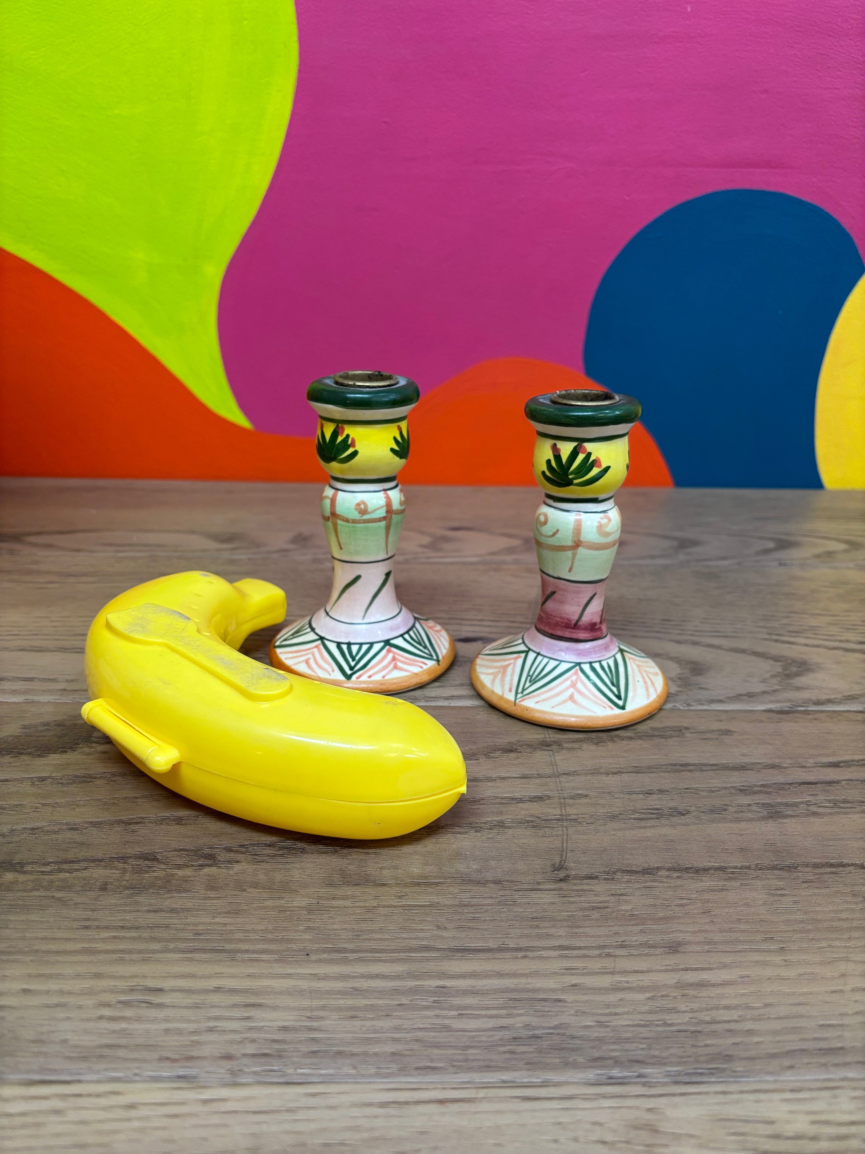 Hand Painted Candle Stick Holders