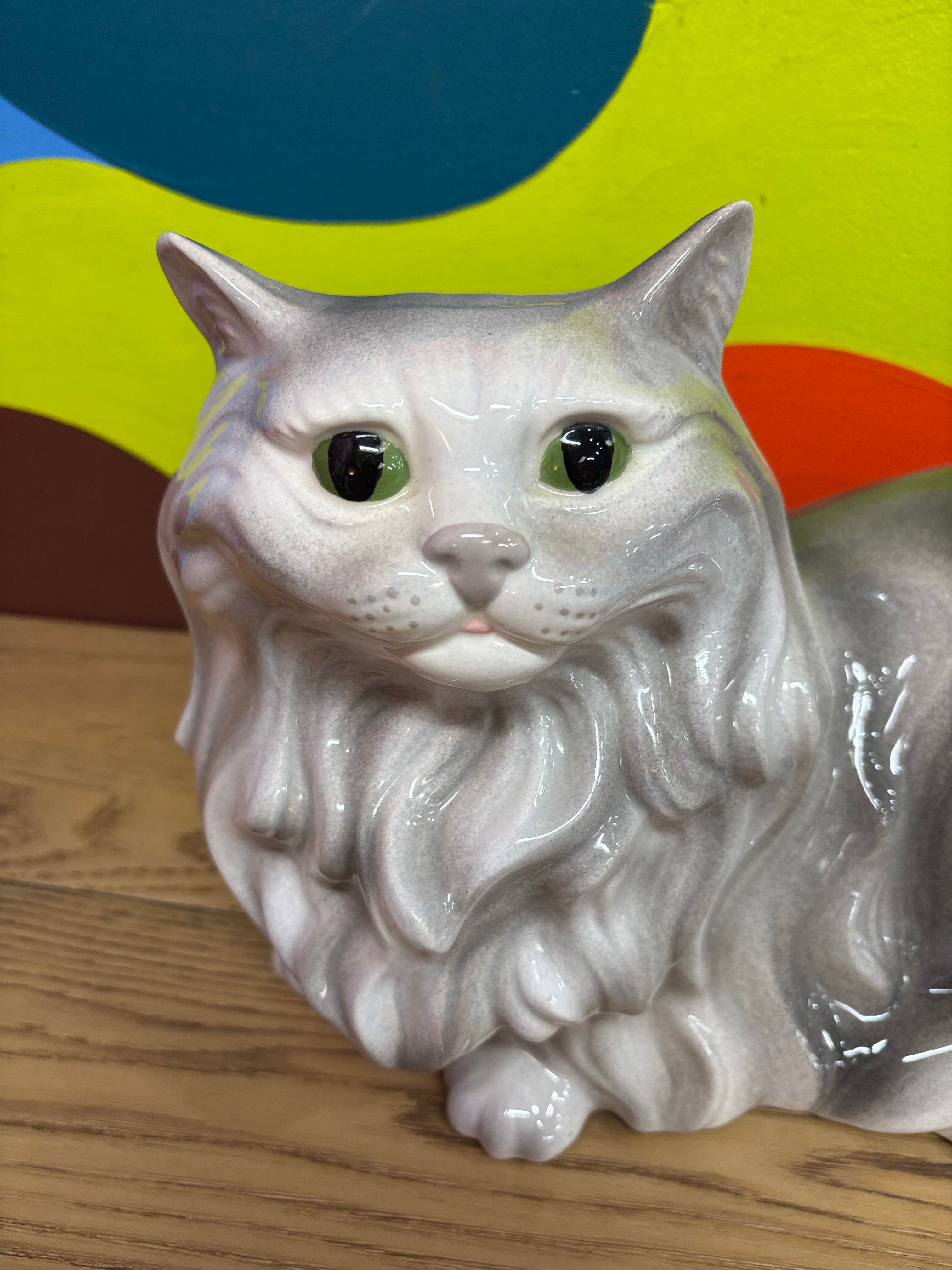 Ceramic Persian Cat Statue