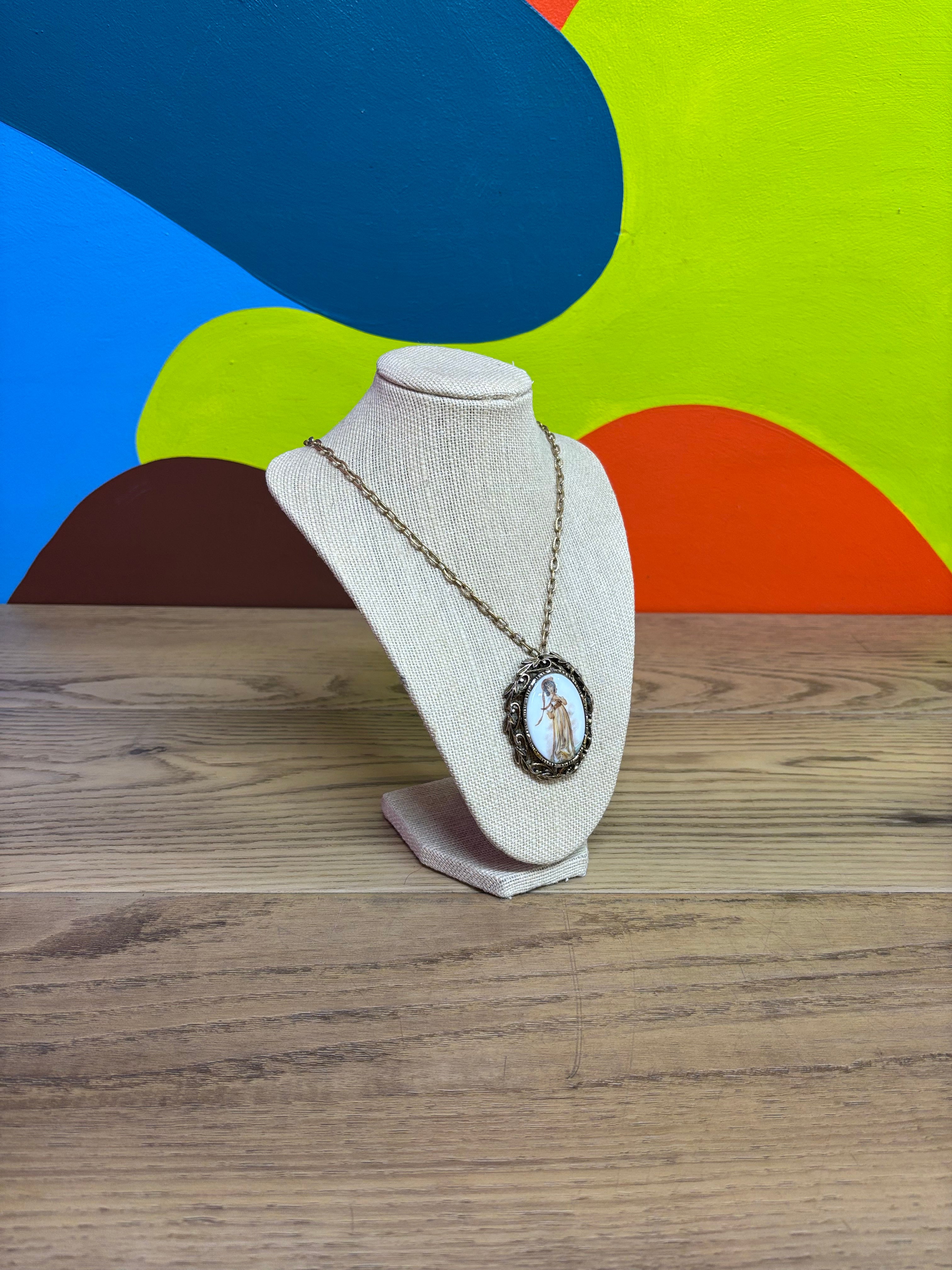 Girl in Pink Necklace