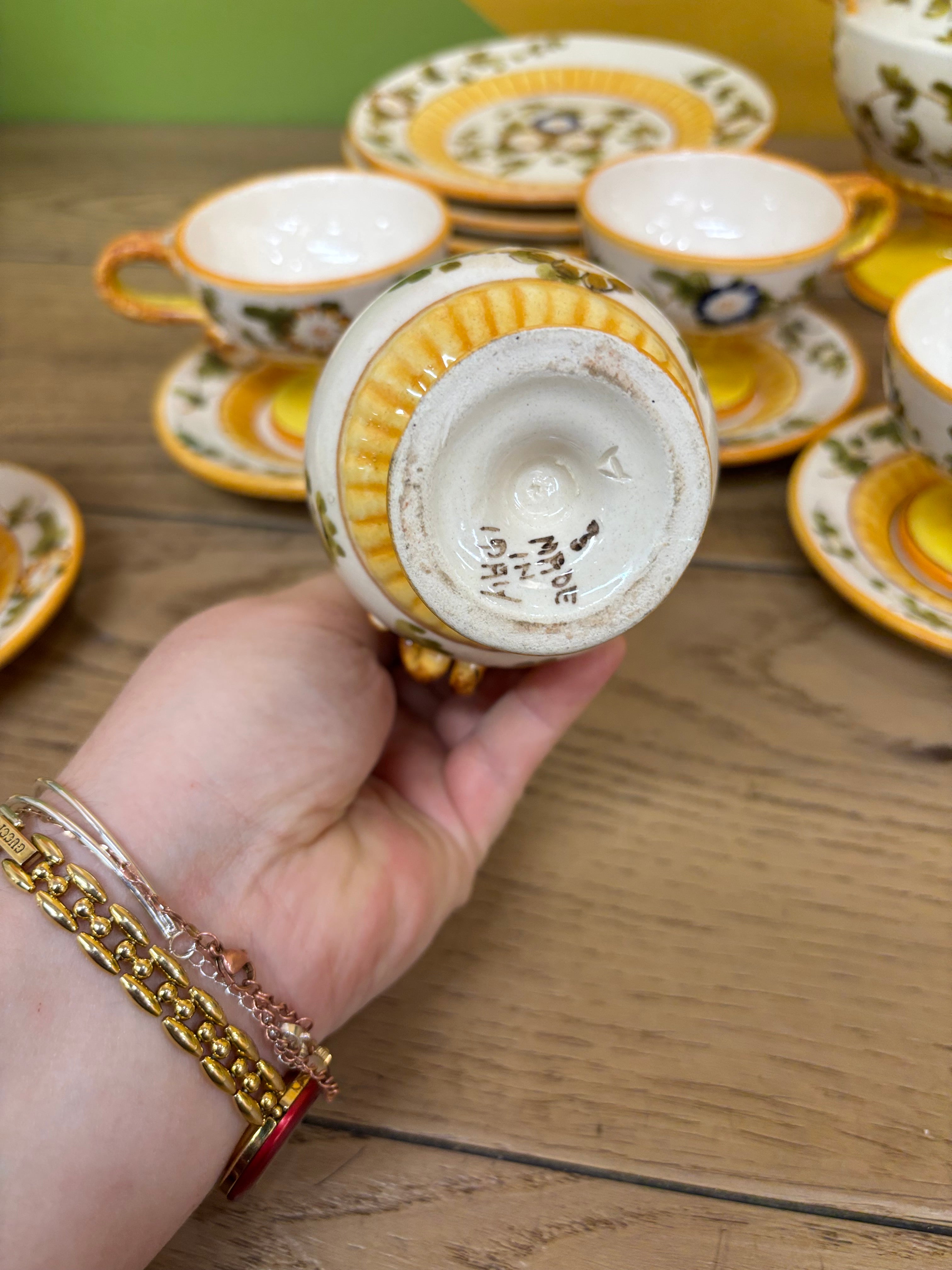 Hand Painted Ceramic Teapot Set