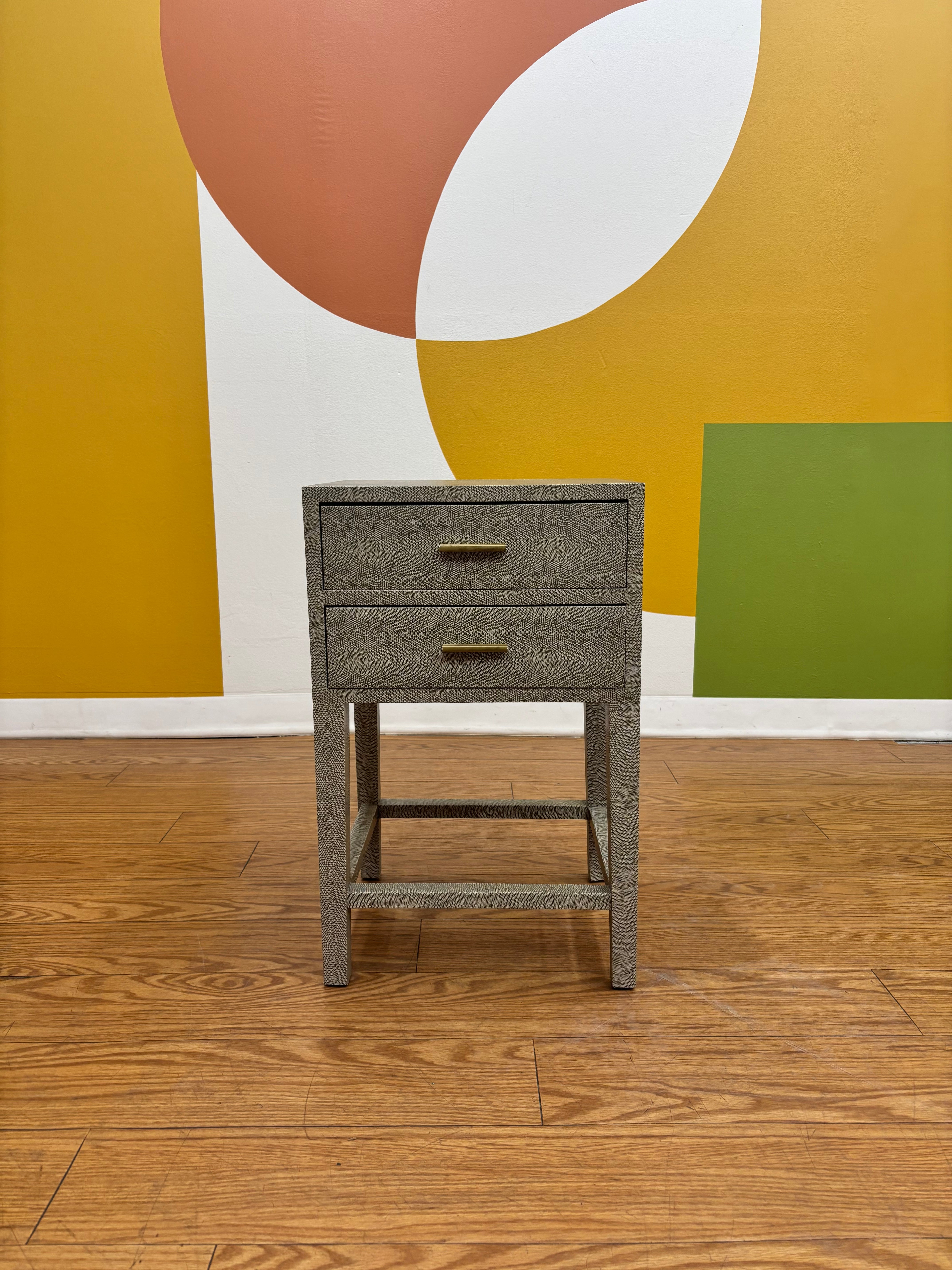 Grey Snake Print Nightstand (2 available)