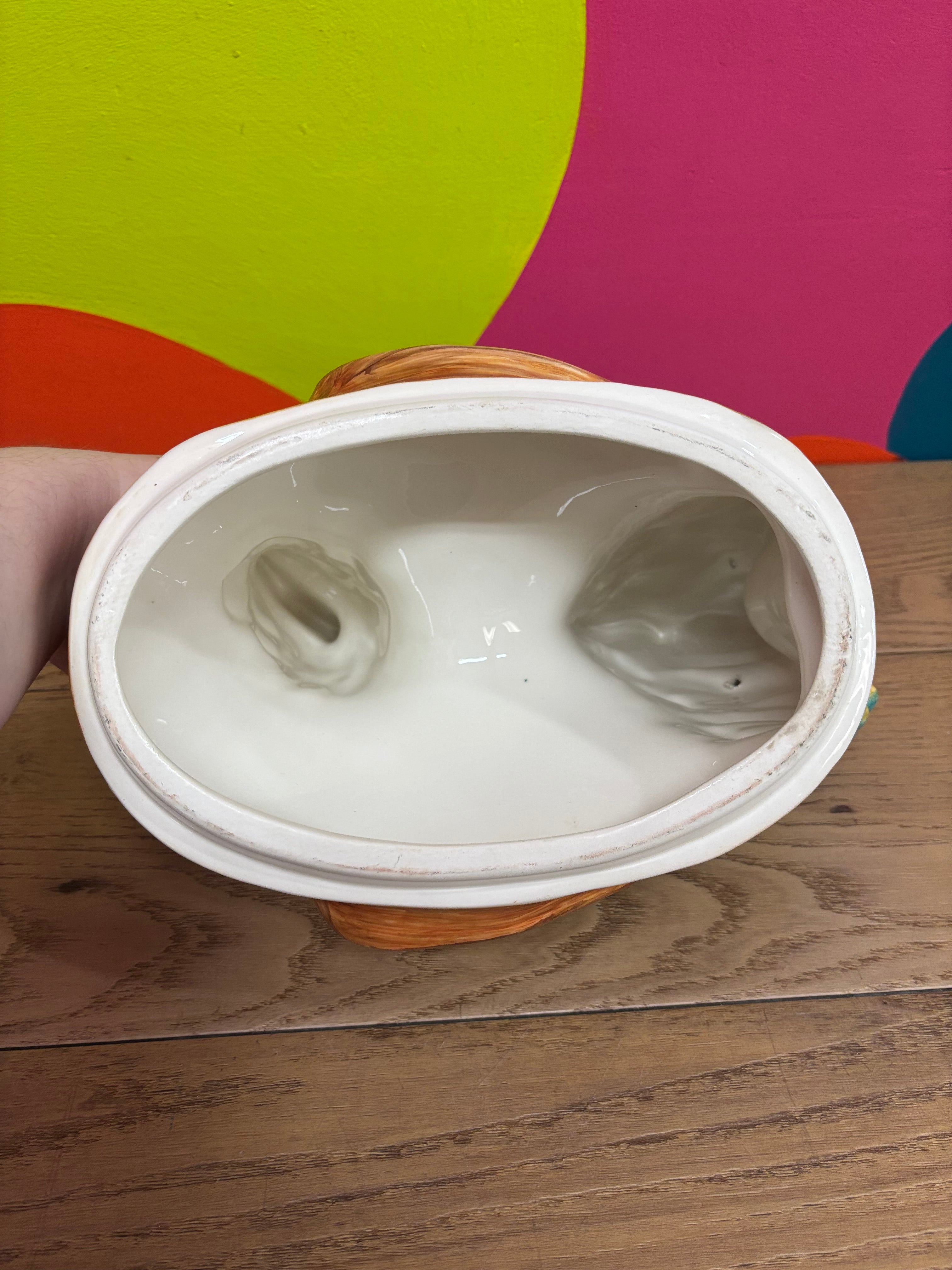 Hand Painted Rooster Jar