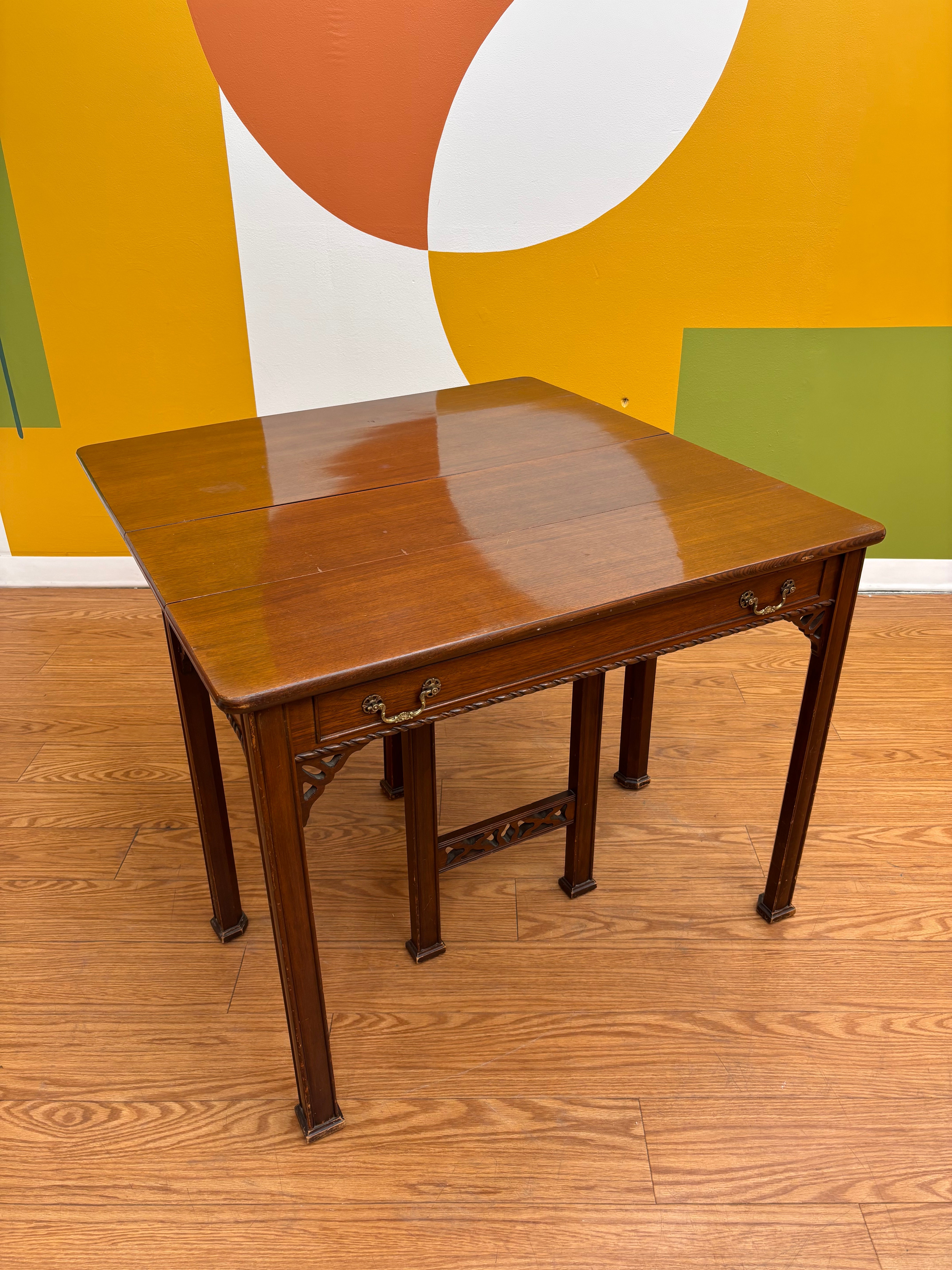 Wood Drop Leaf Dining Table
