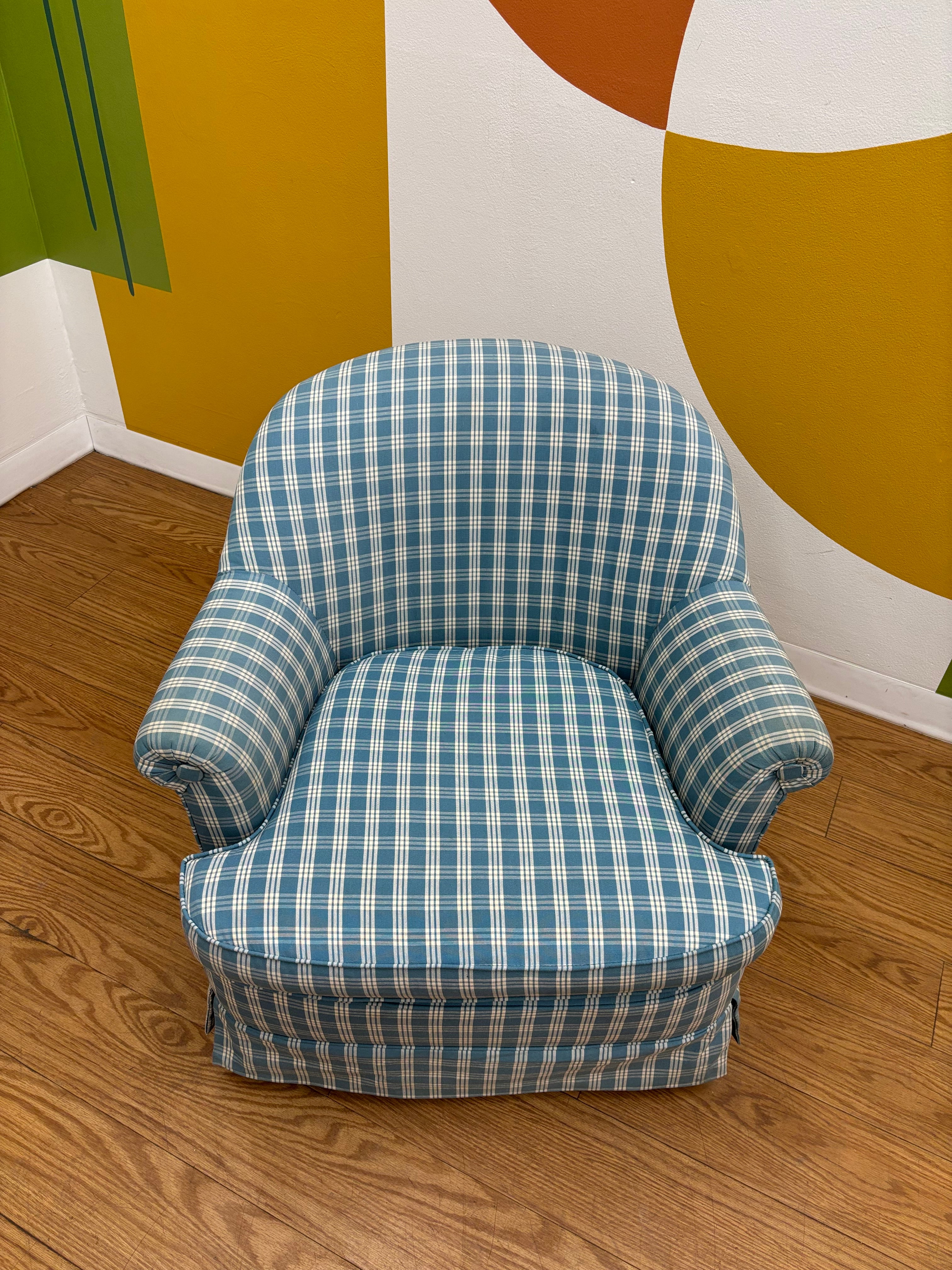 Blue Gingham Chair