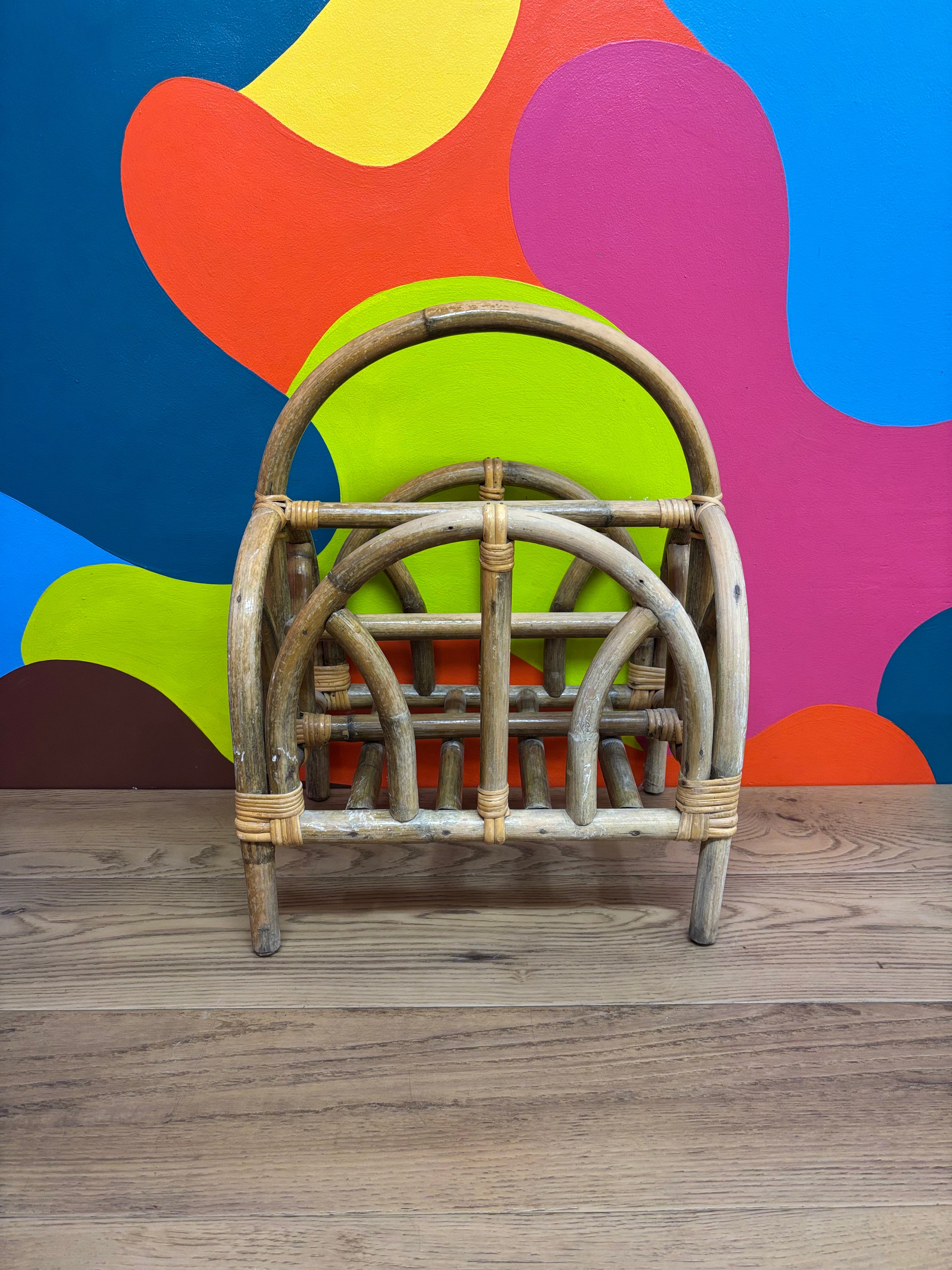 Rattan Magazine Holder
