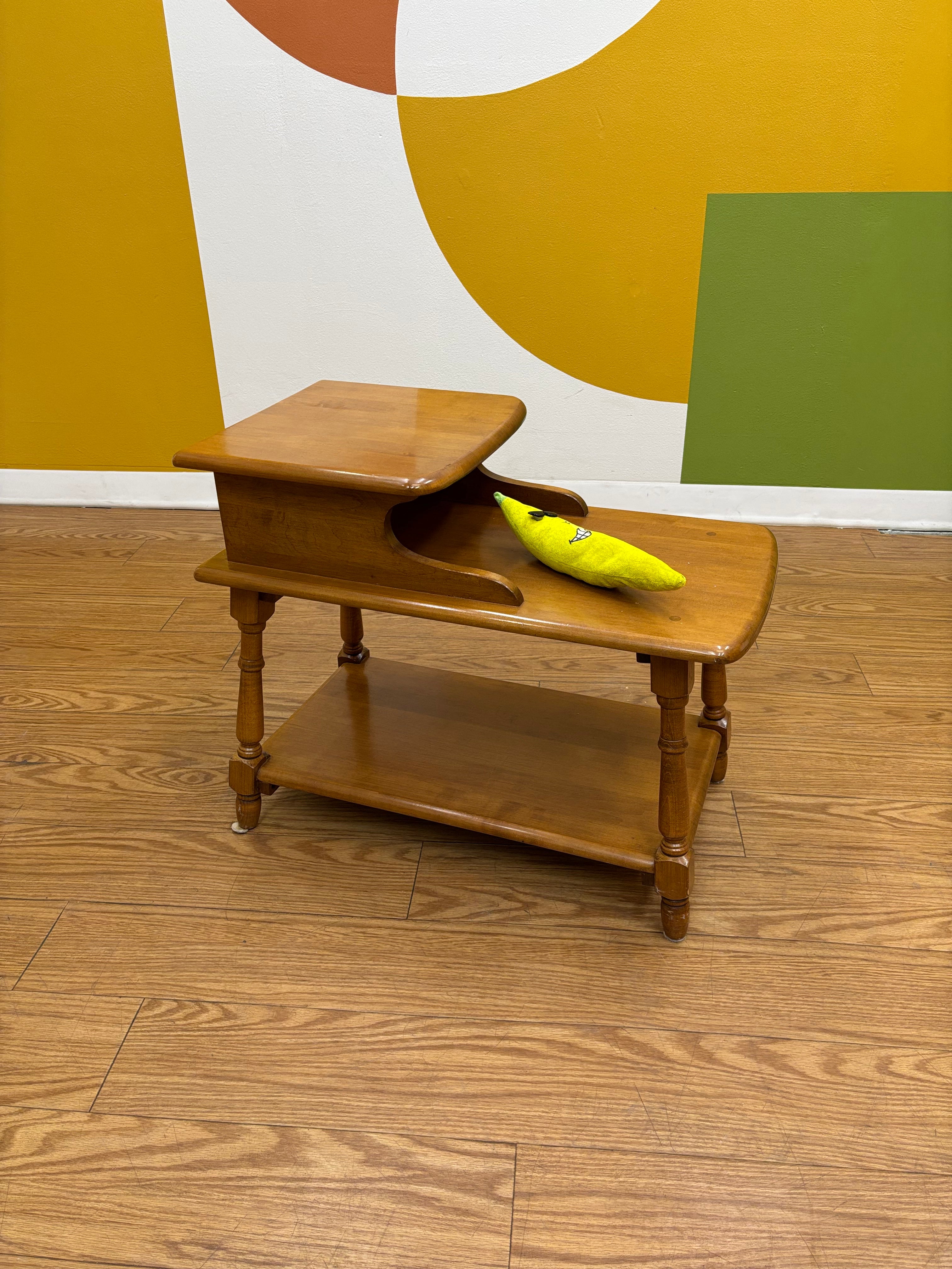 Wood Tiered End Table