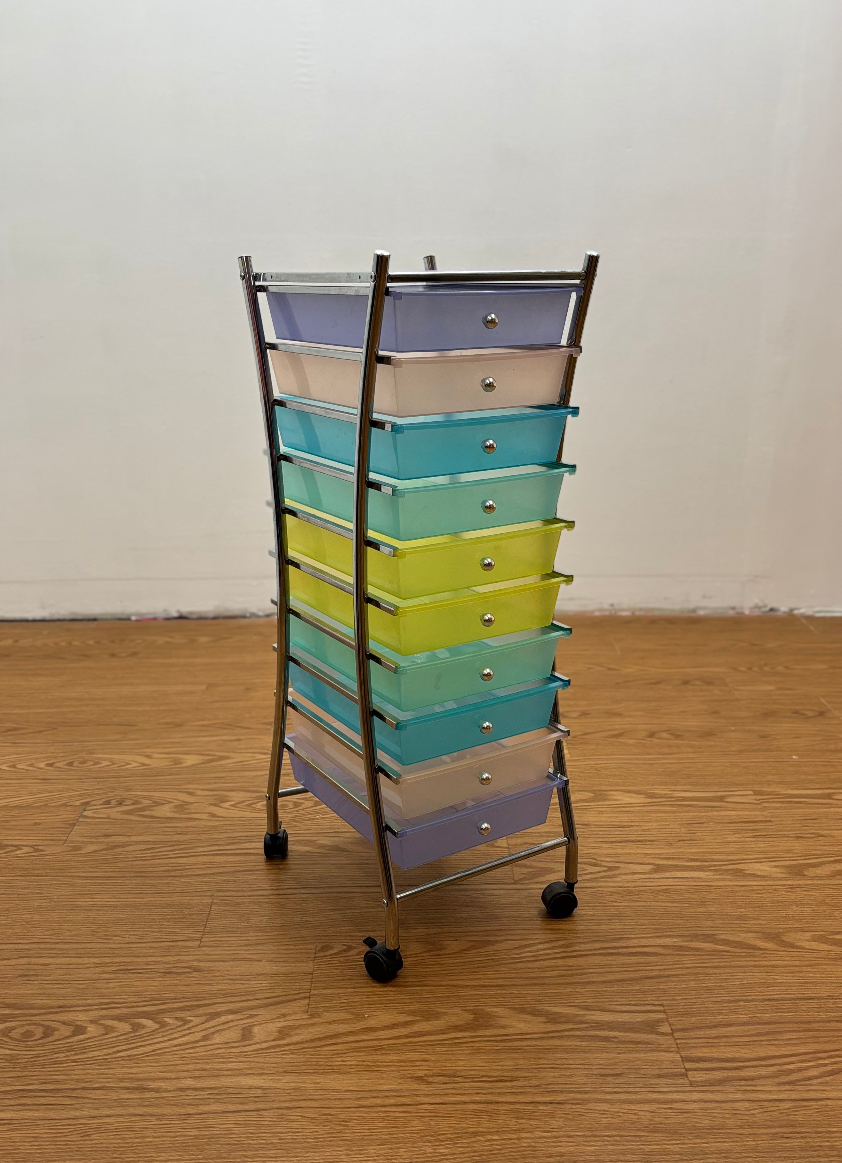 10 Drawer Rolling Cart