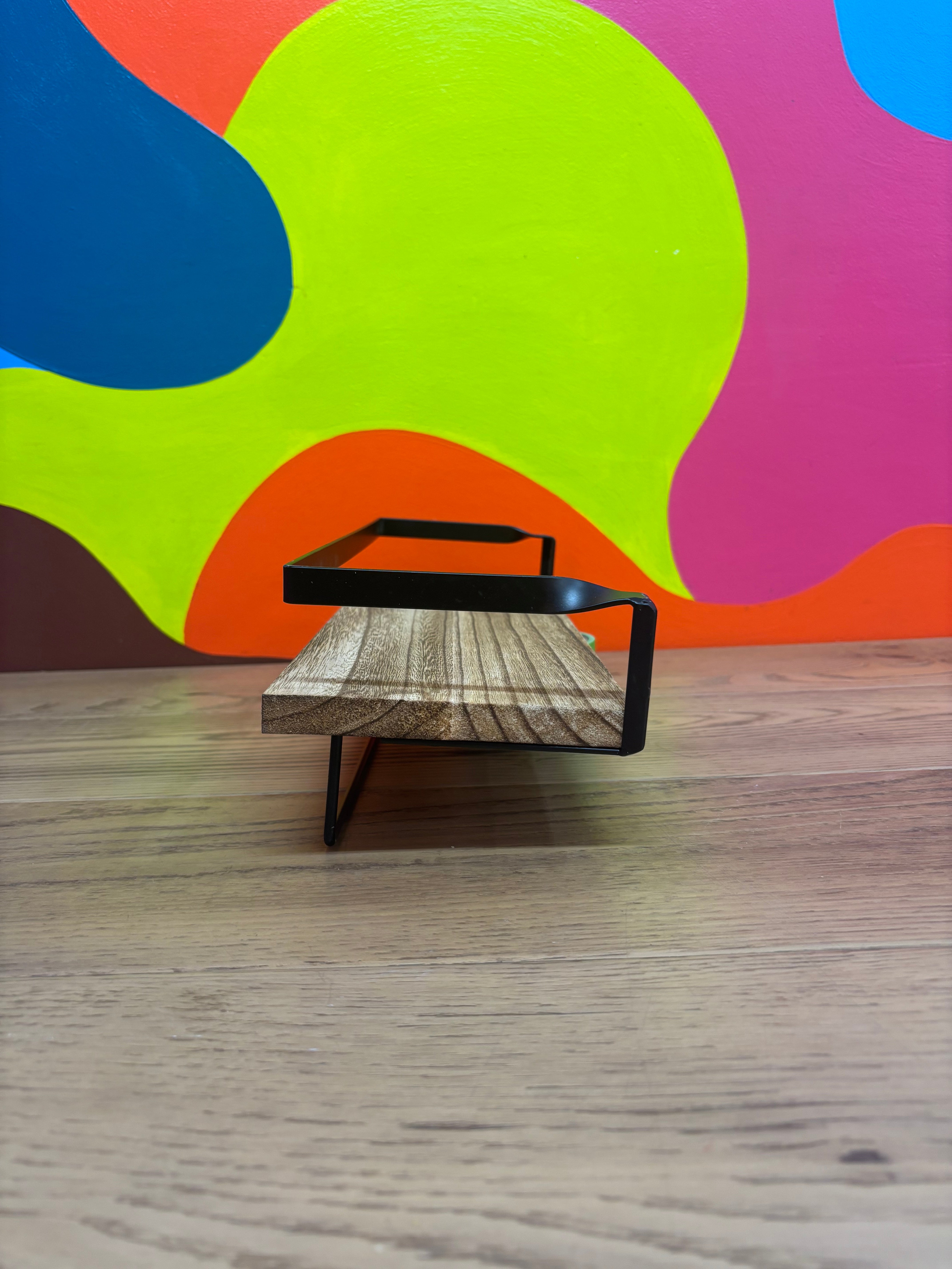 Wood and Metal Wall Shelf #1