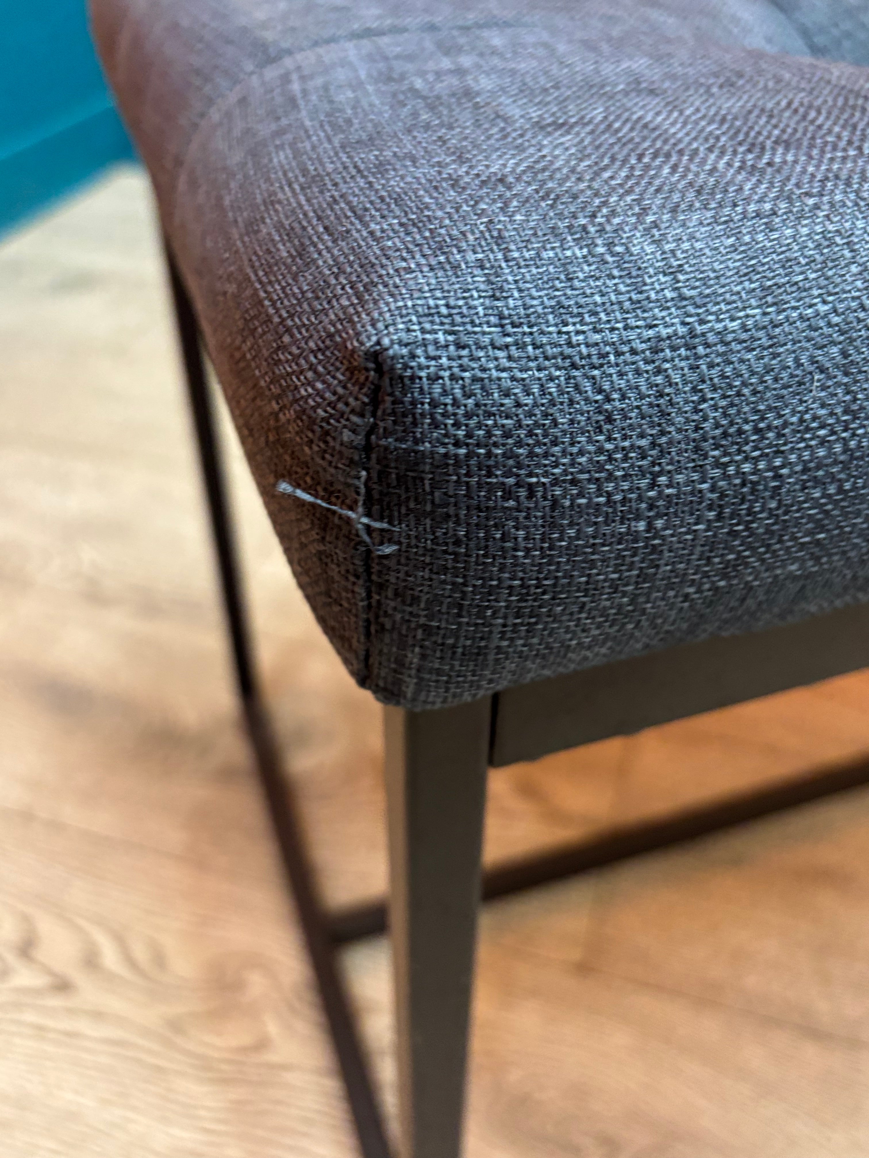 Blue Fabric Bench
