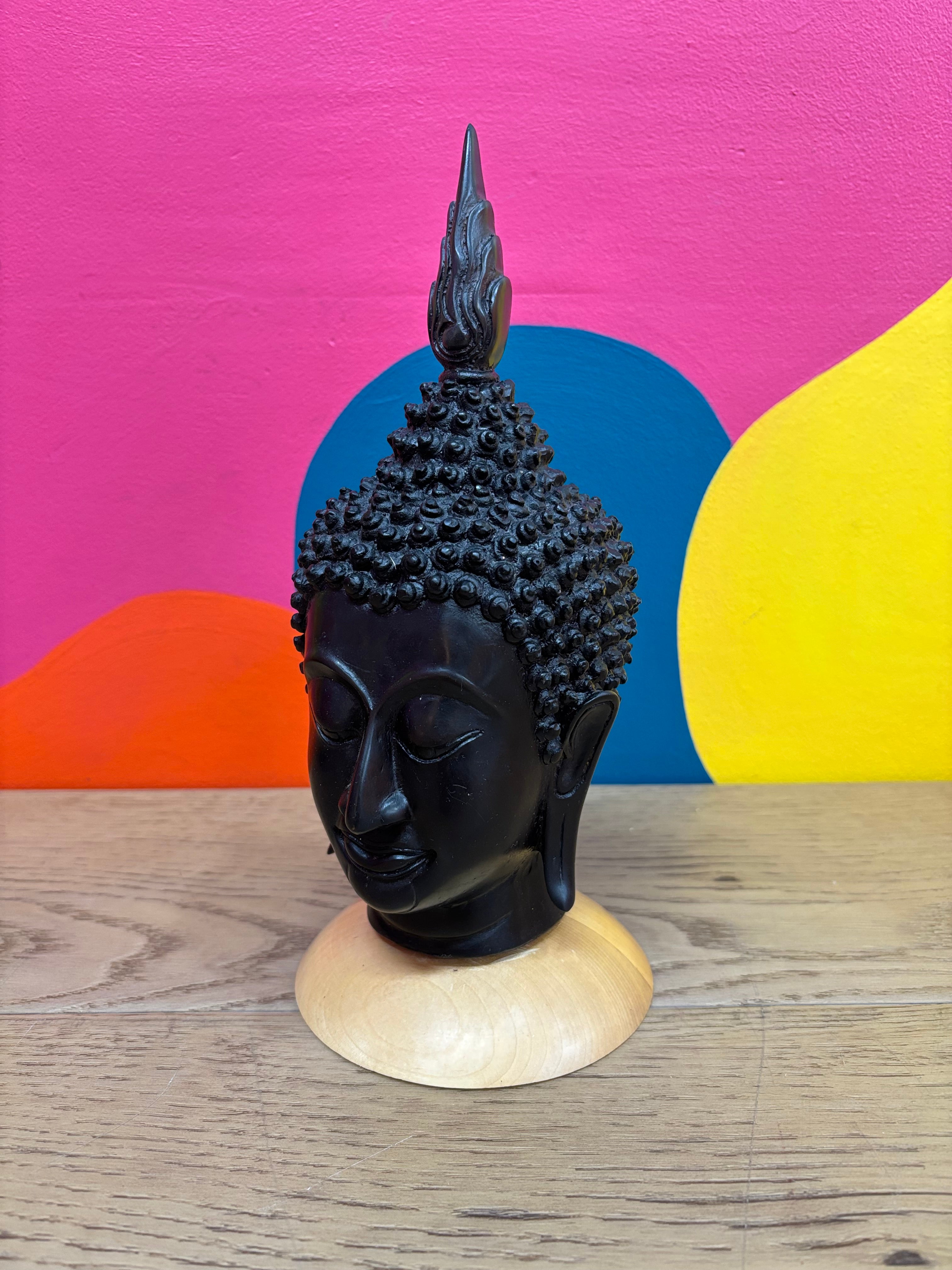 Buddha Head Statue - Black