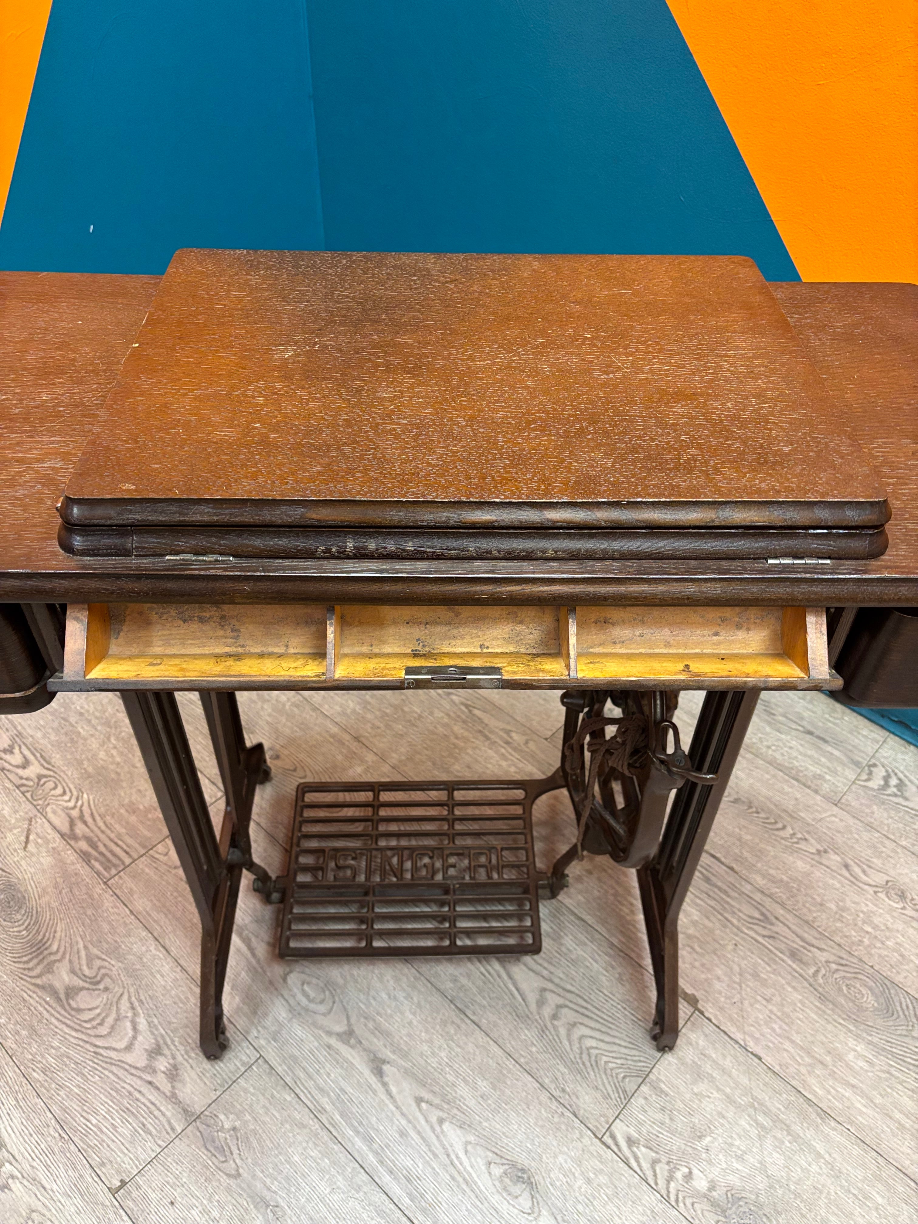 Singer Sewing Machine & Cabinet