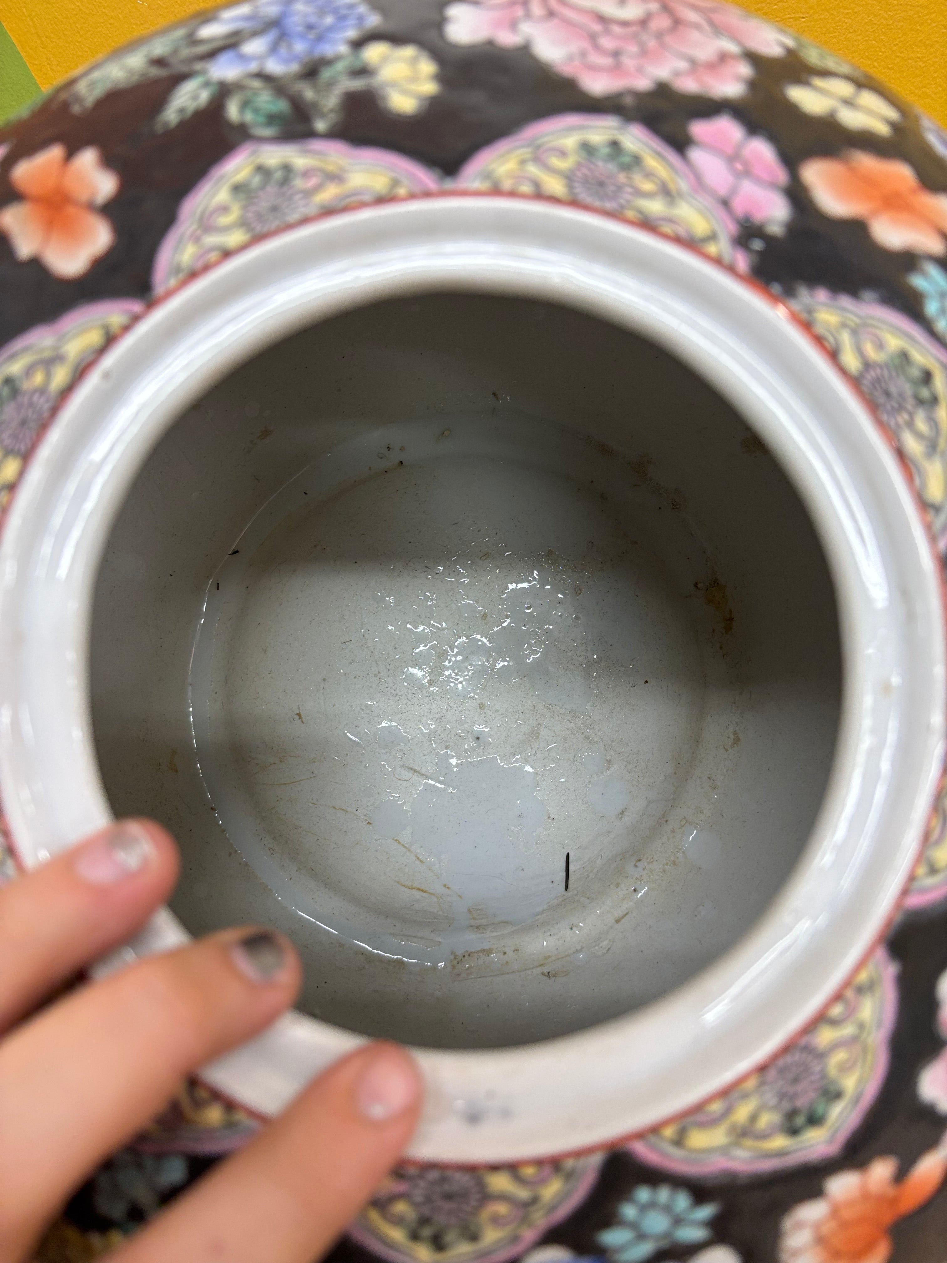 Large Floral Ceramic Vase