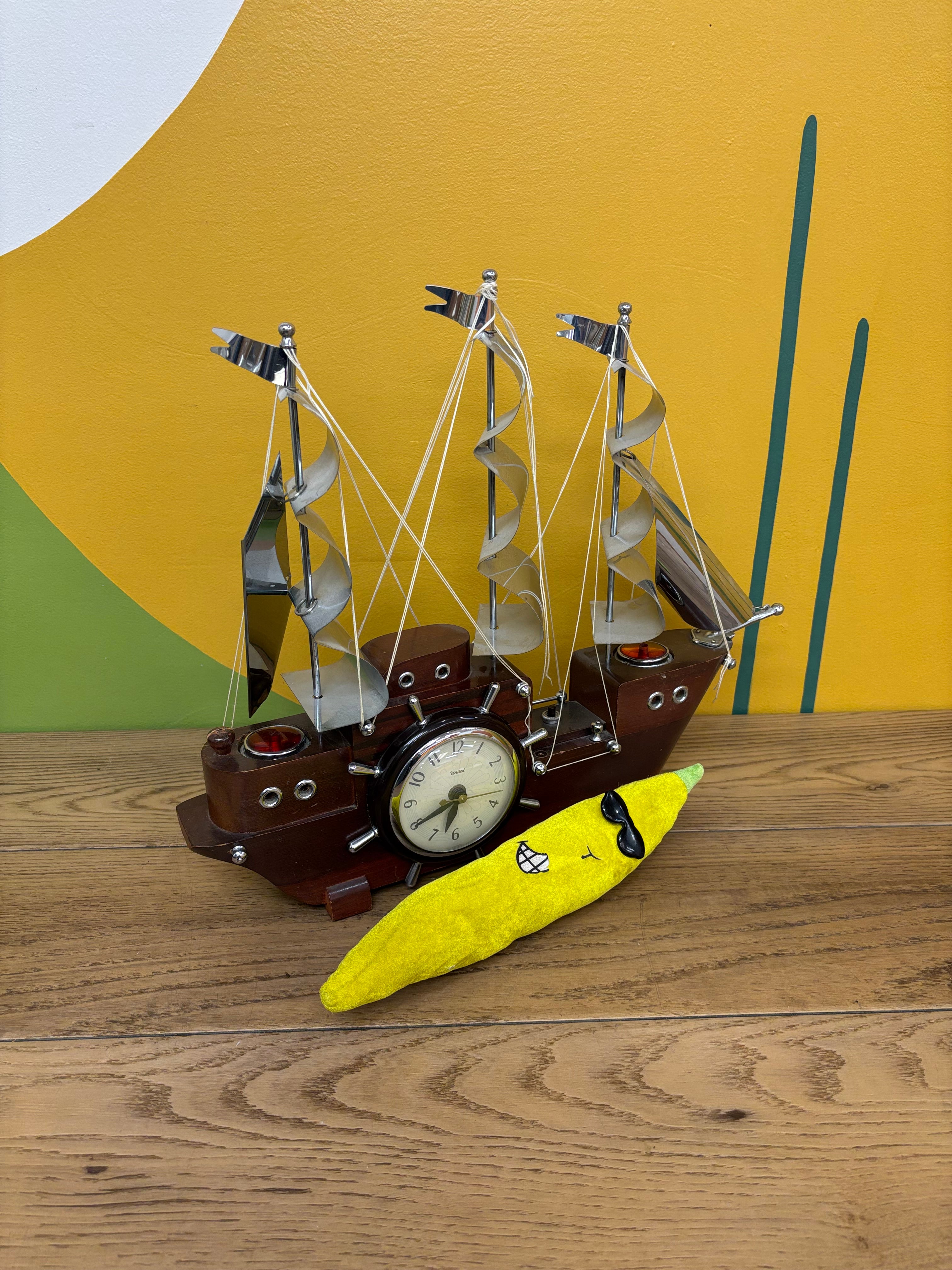 Electric Boat Mantel Clock