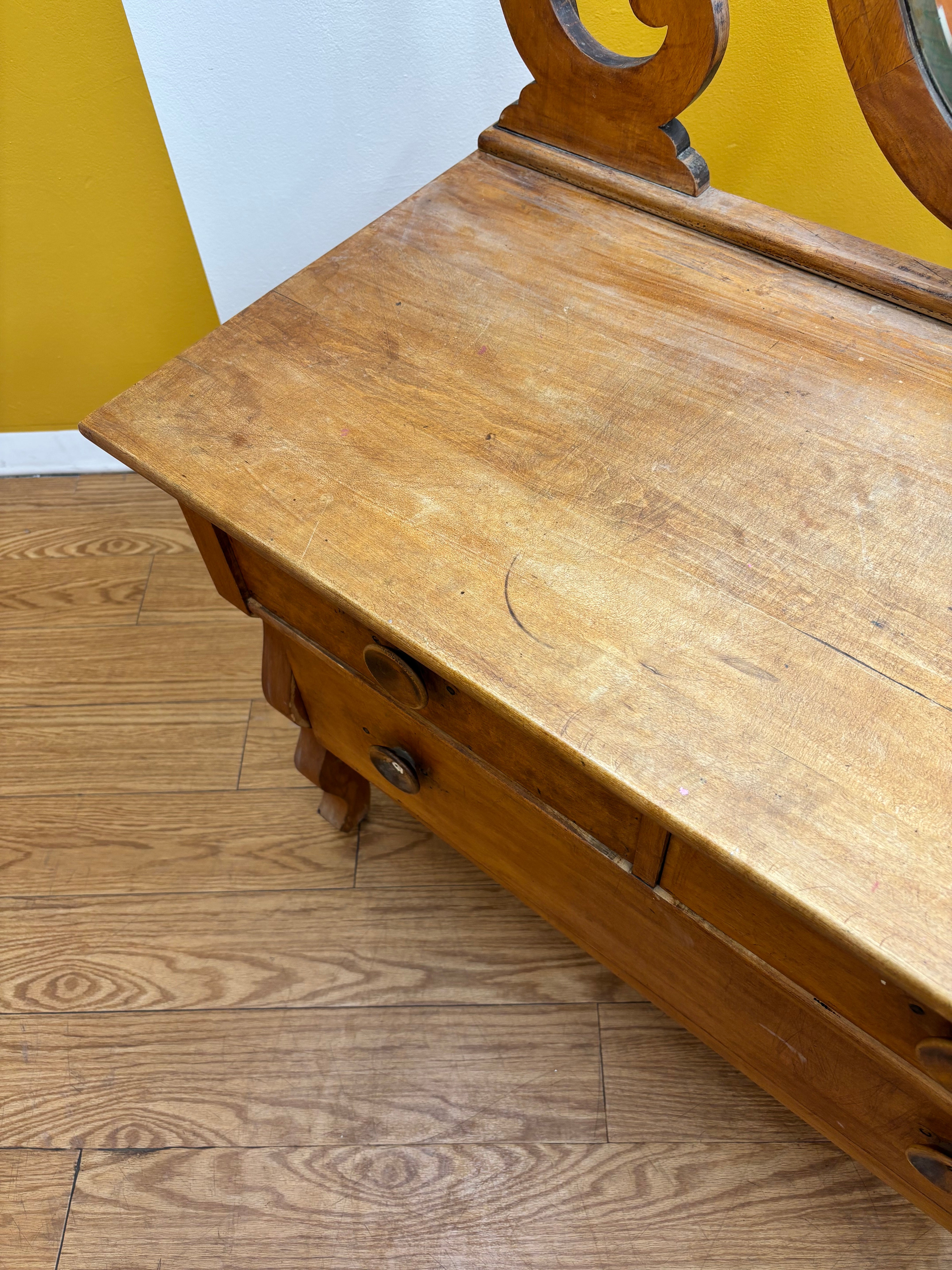 Wood Dresser with Mirror