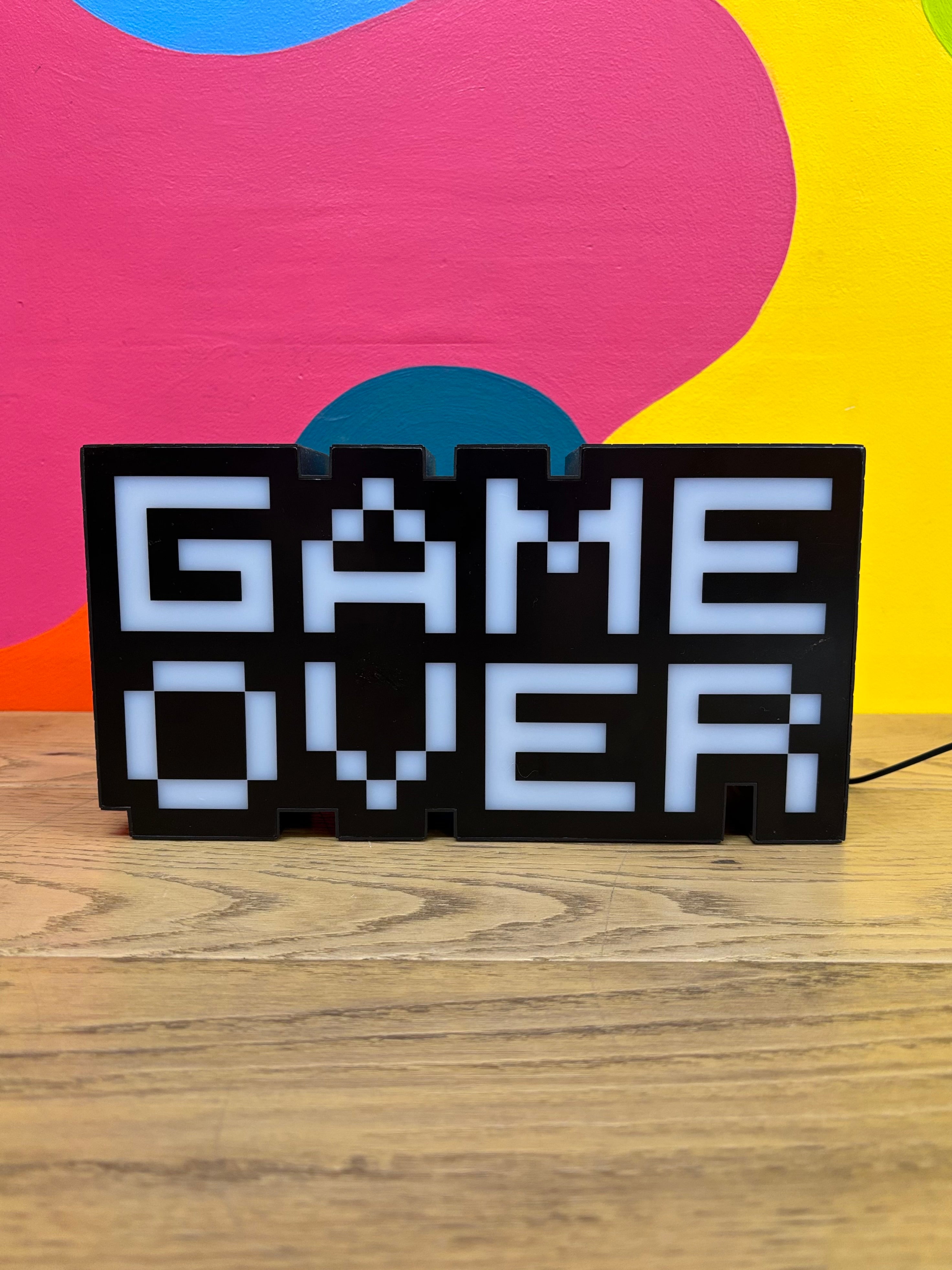 Pixel Game Over Light Up Sign