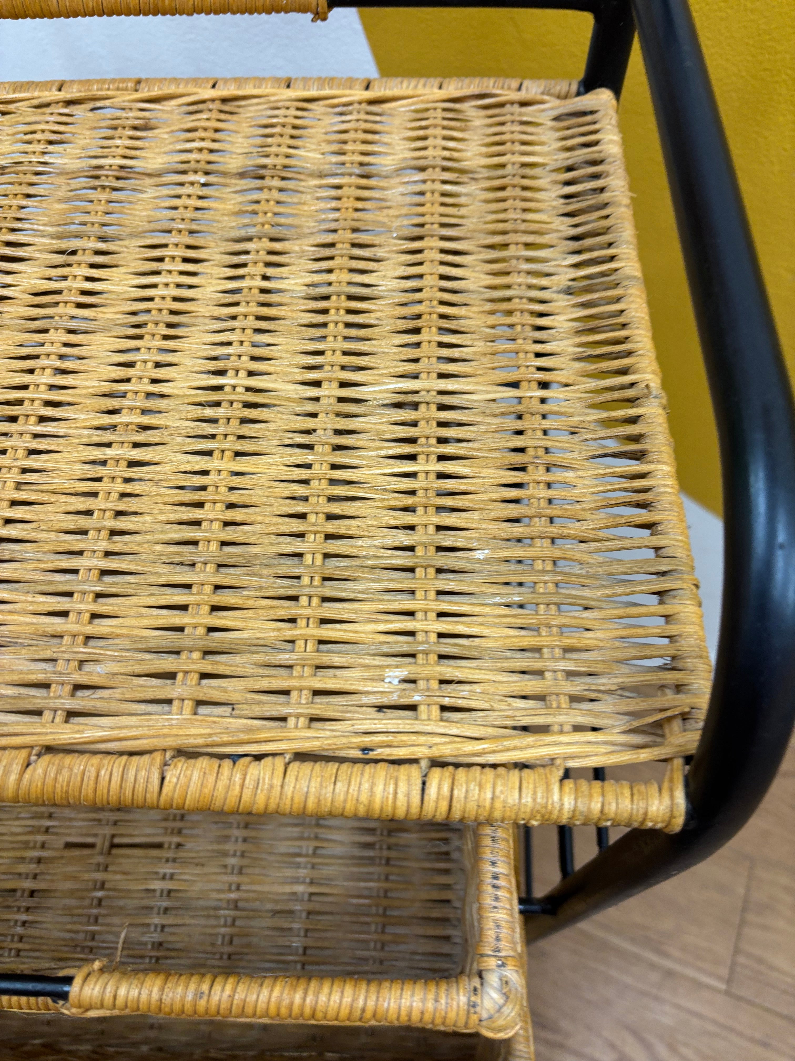 4 Drawer Wicker Storage Tower