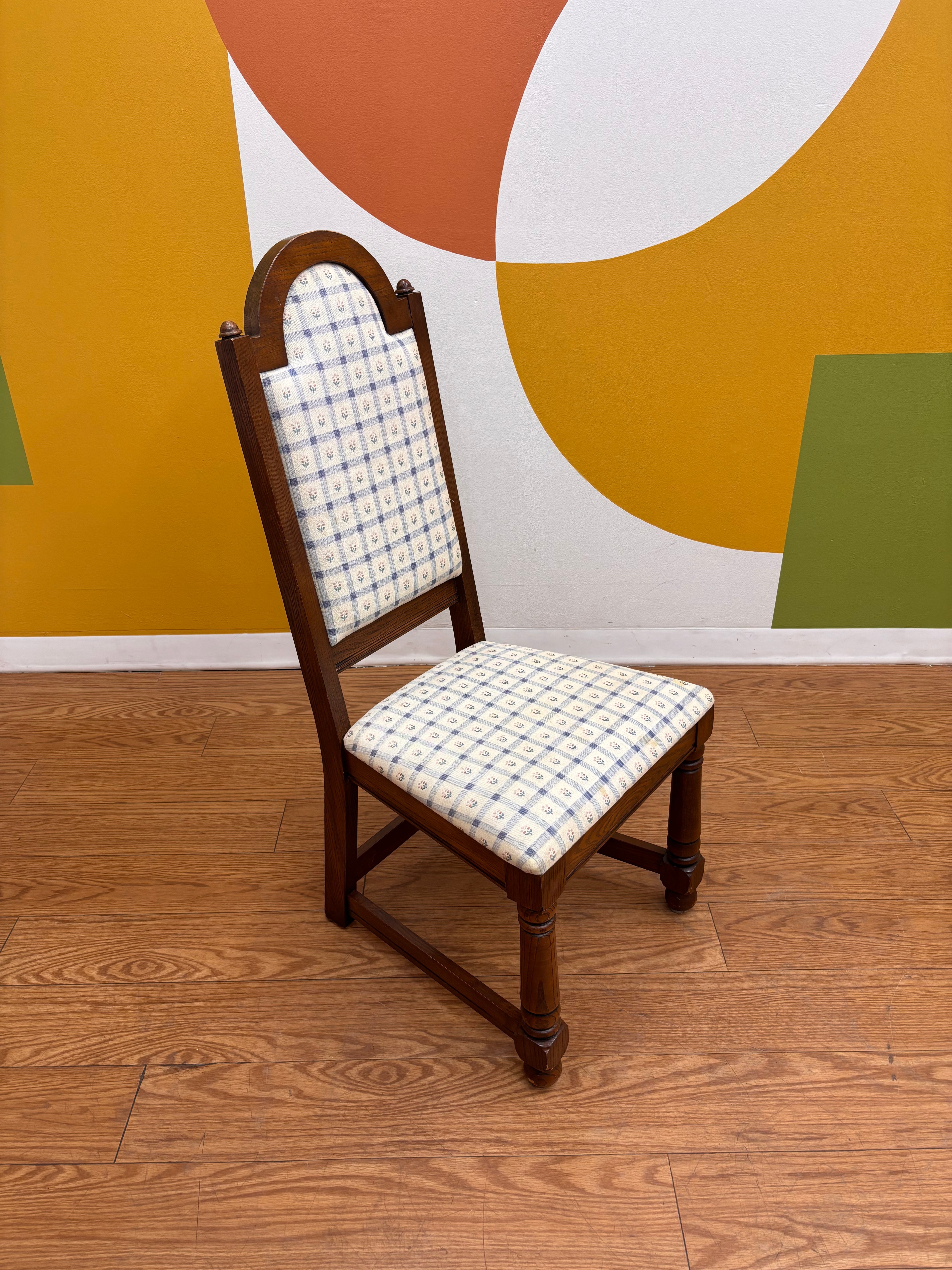 Floral Gingham Dining Chair (4)