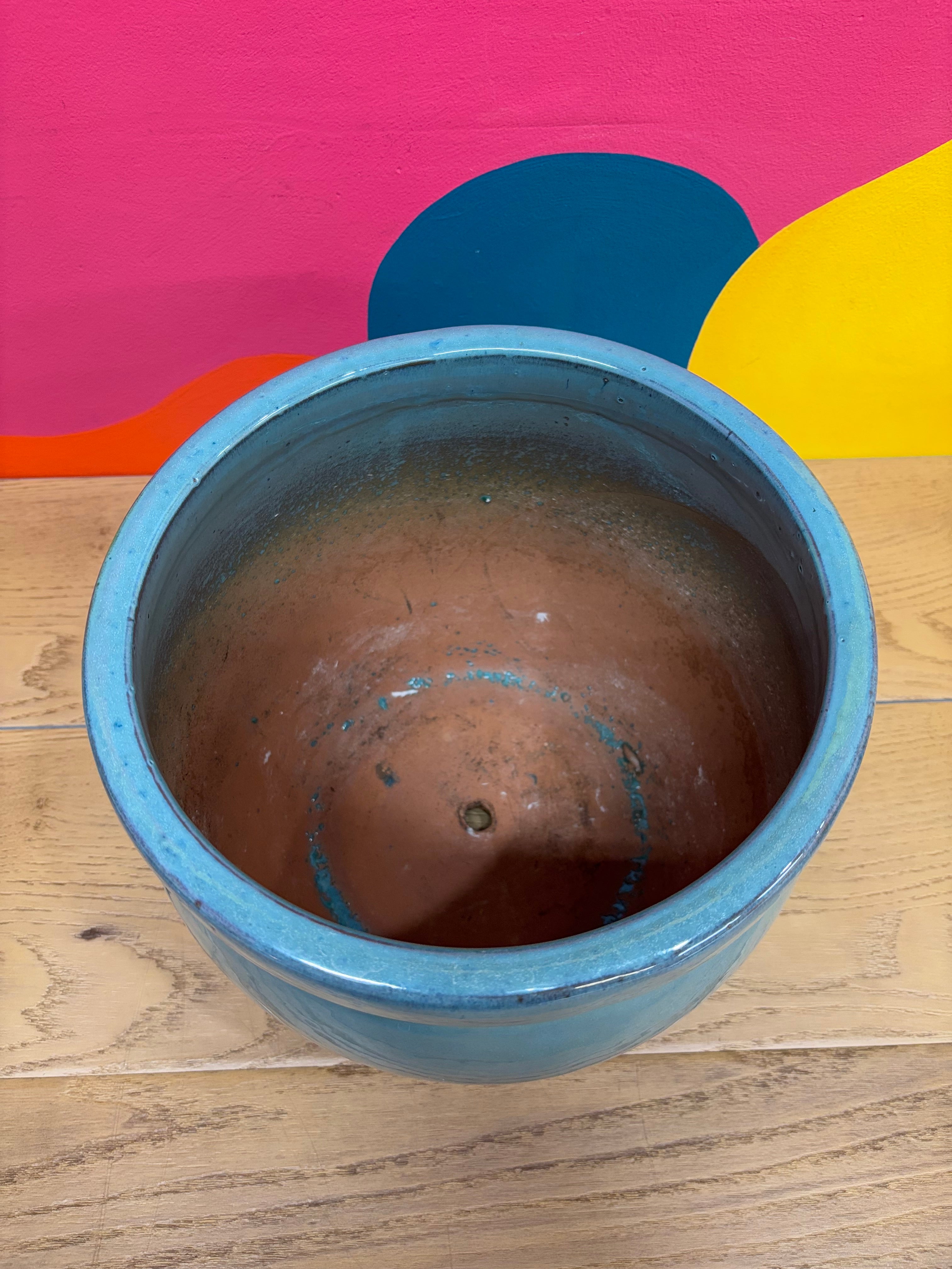 Ceramic Blue Plant Pot