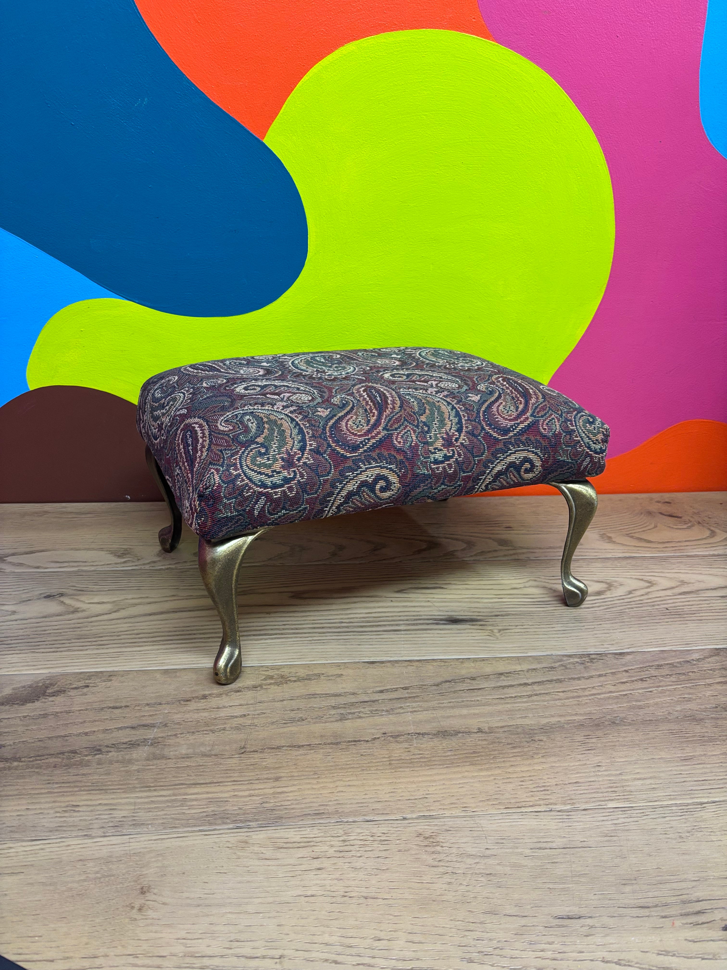 Small Patterned Footstool