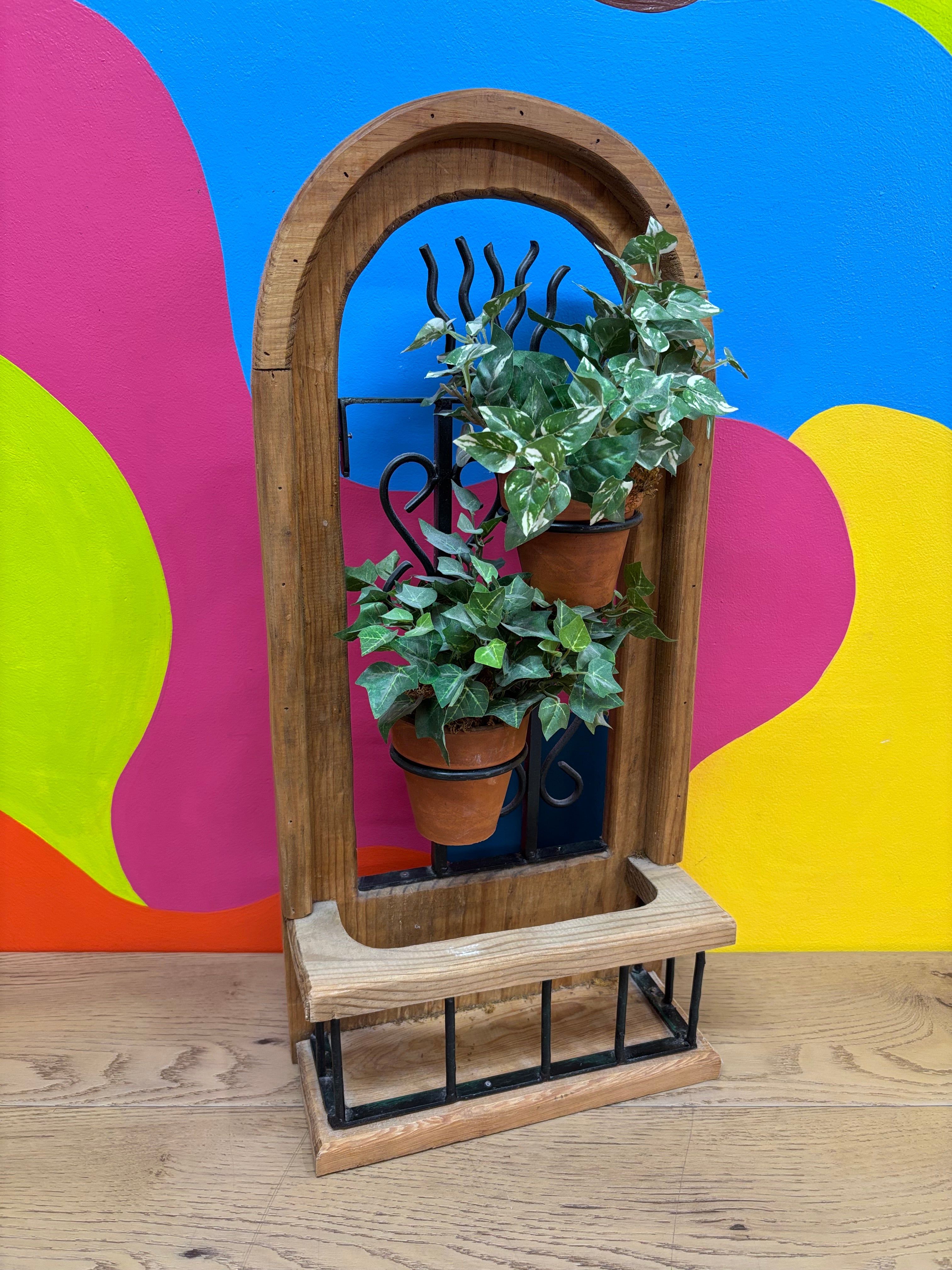 Wood Framed Plant Holder #2