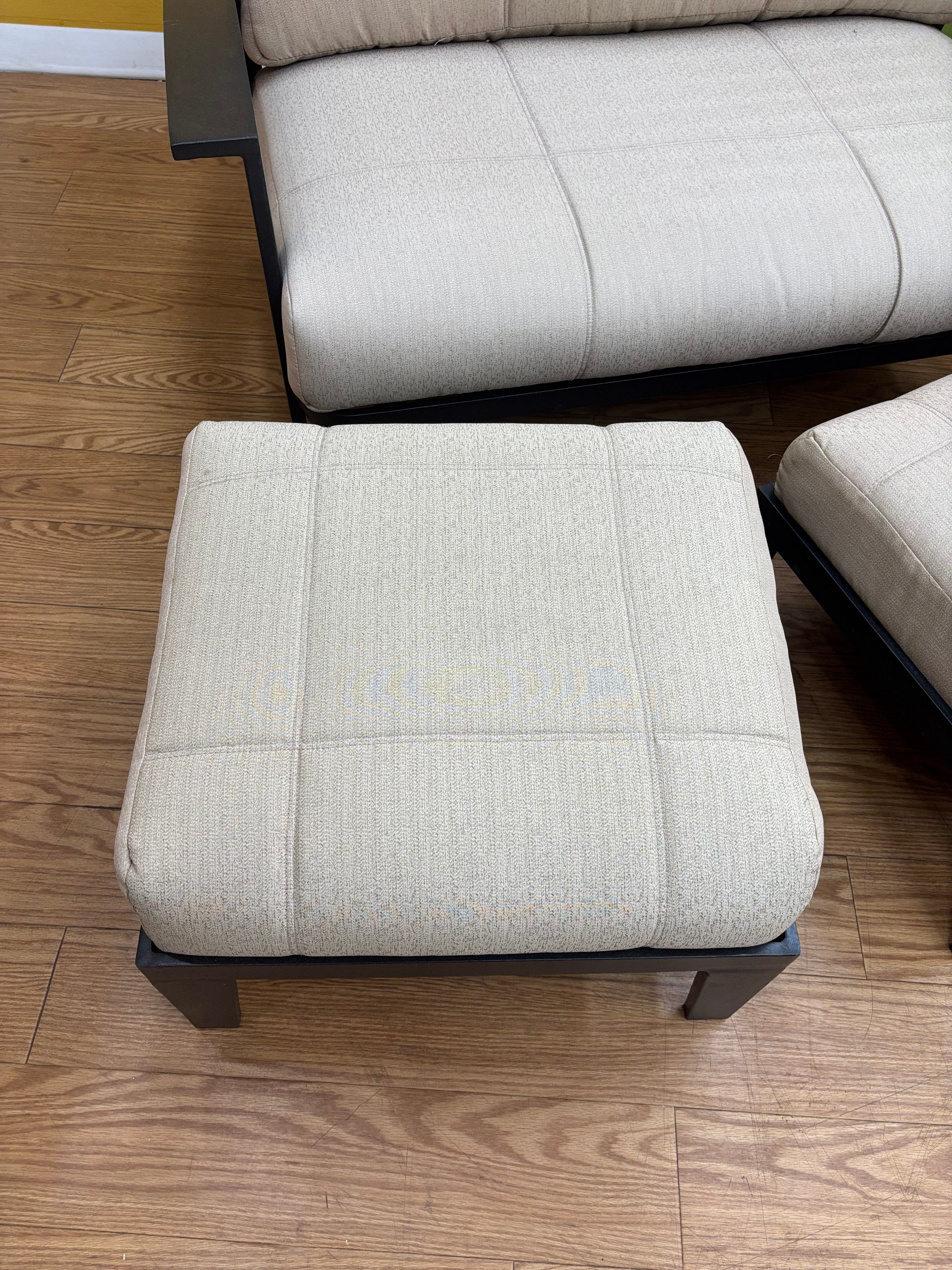 Outdoor Loveseat with Footstools