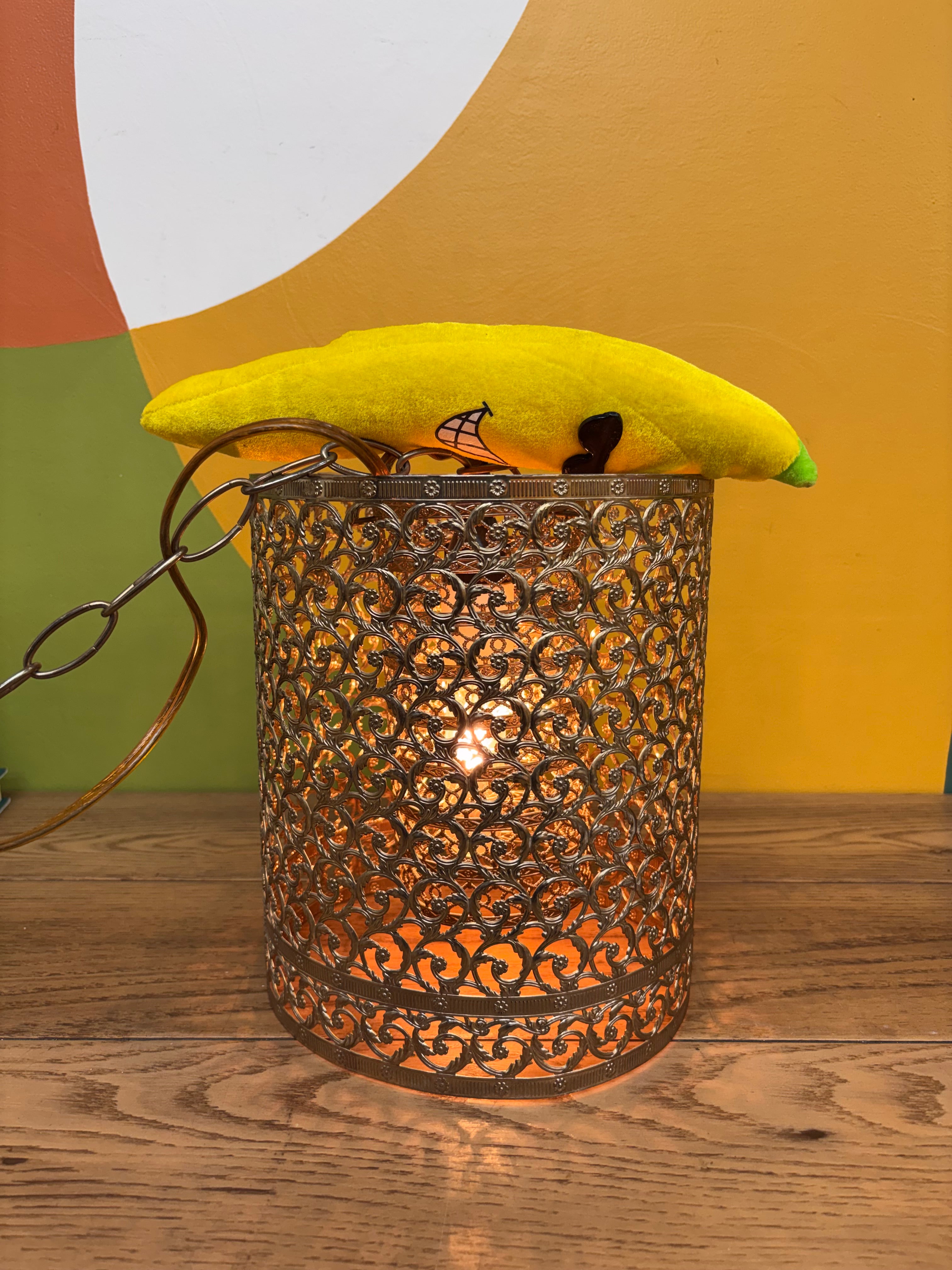 Gold Metal Swag Lamp