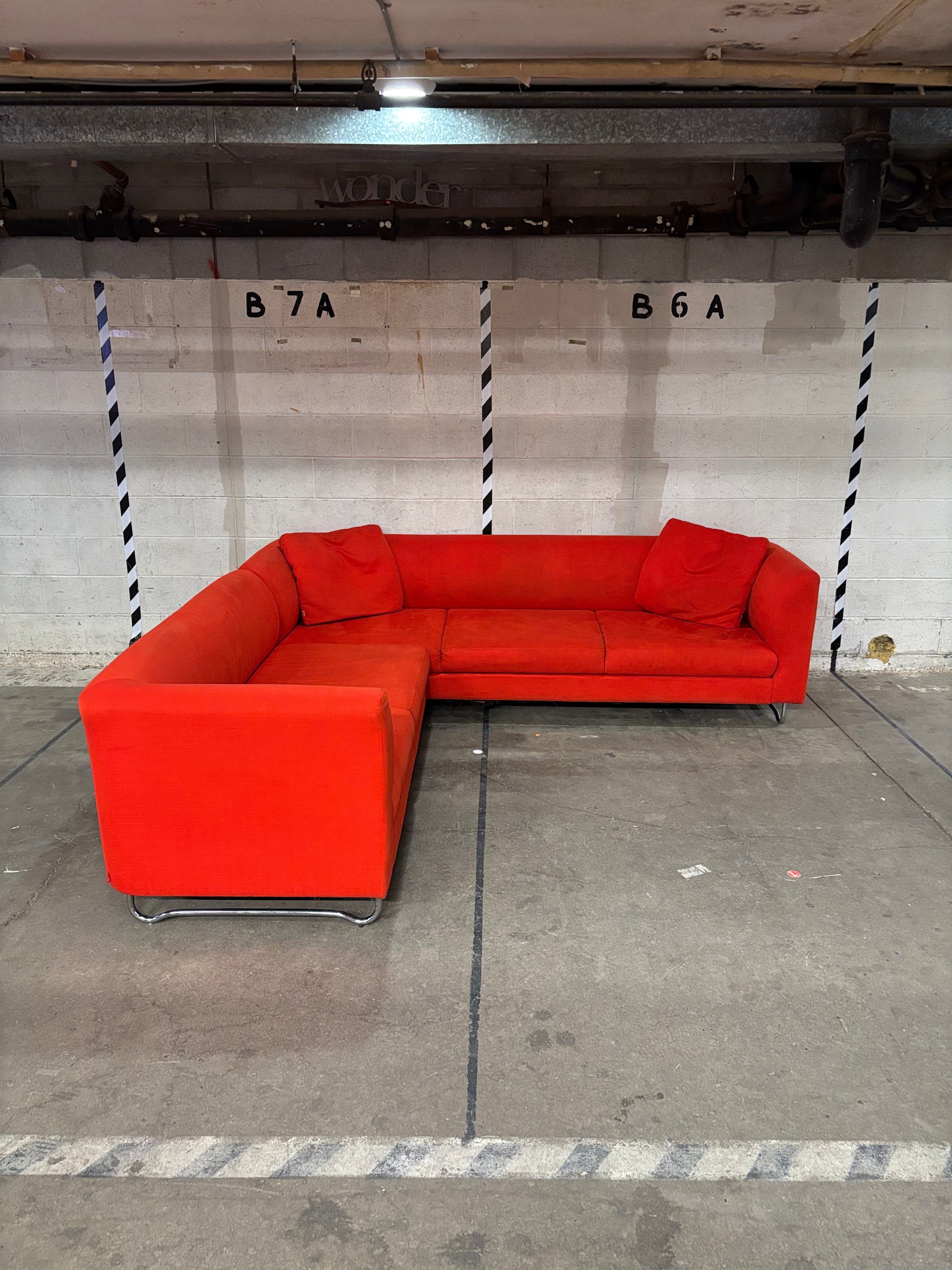 Orange 2 Piece Sectional (EQ3)