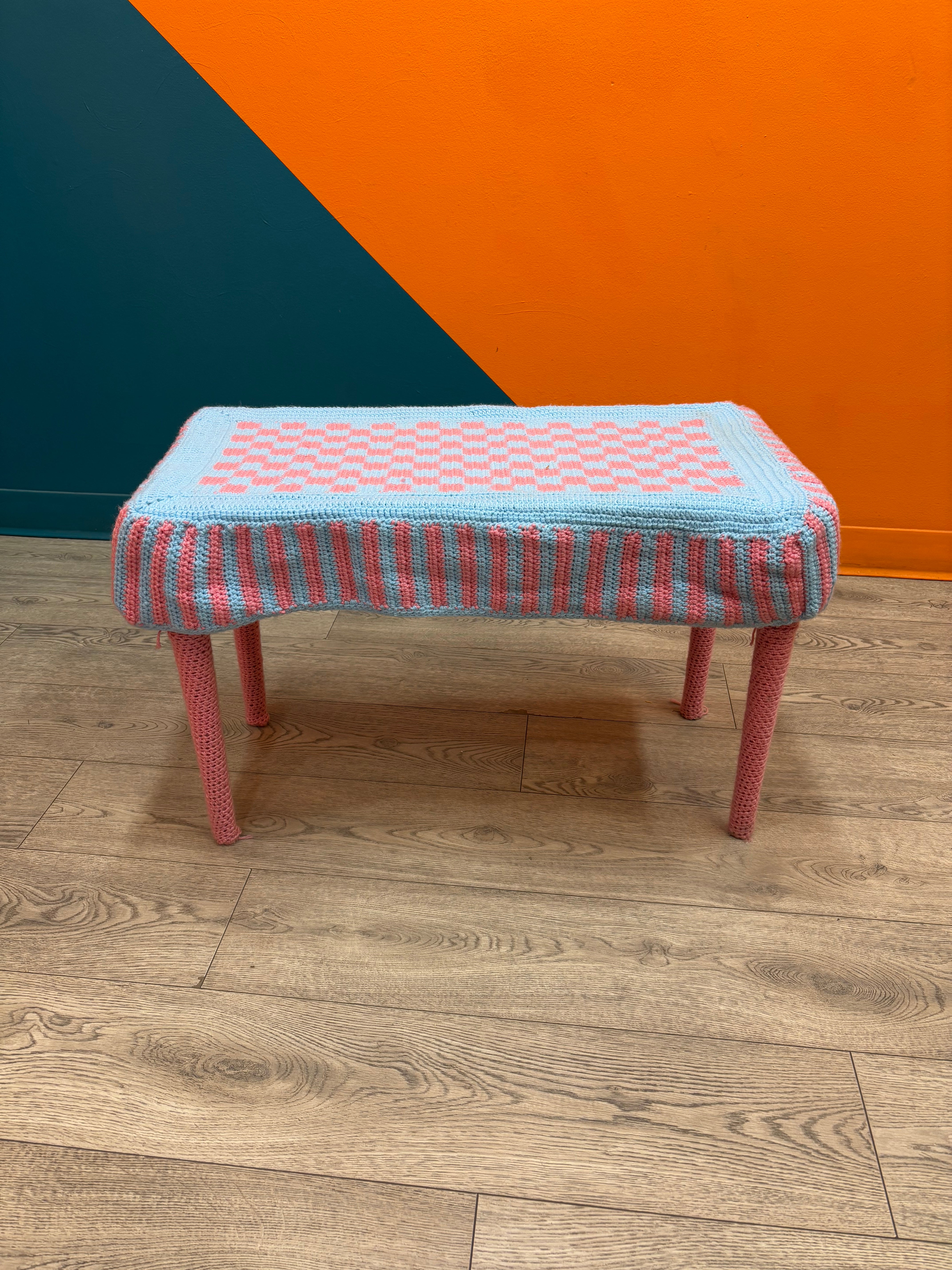 Storage Bench With Crochet Cover