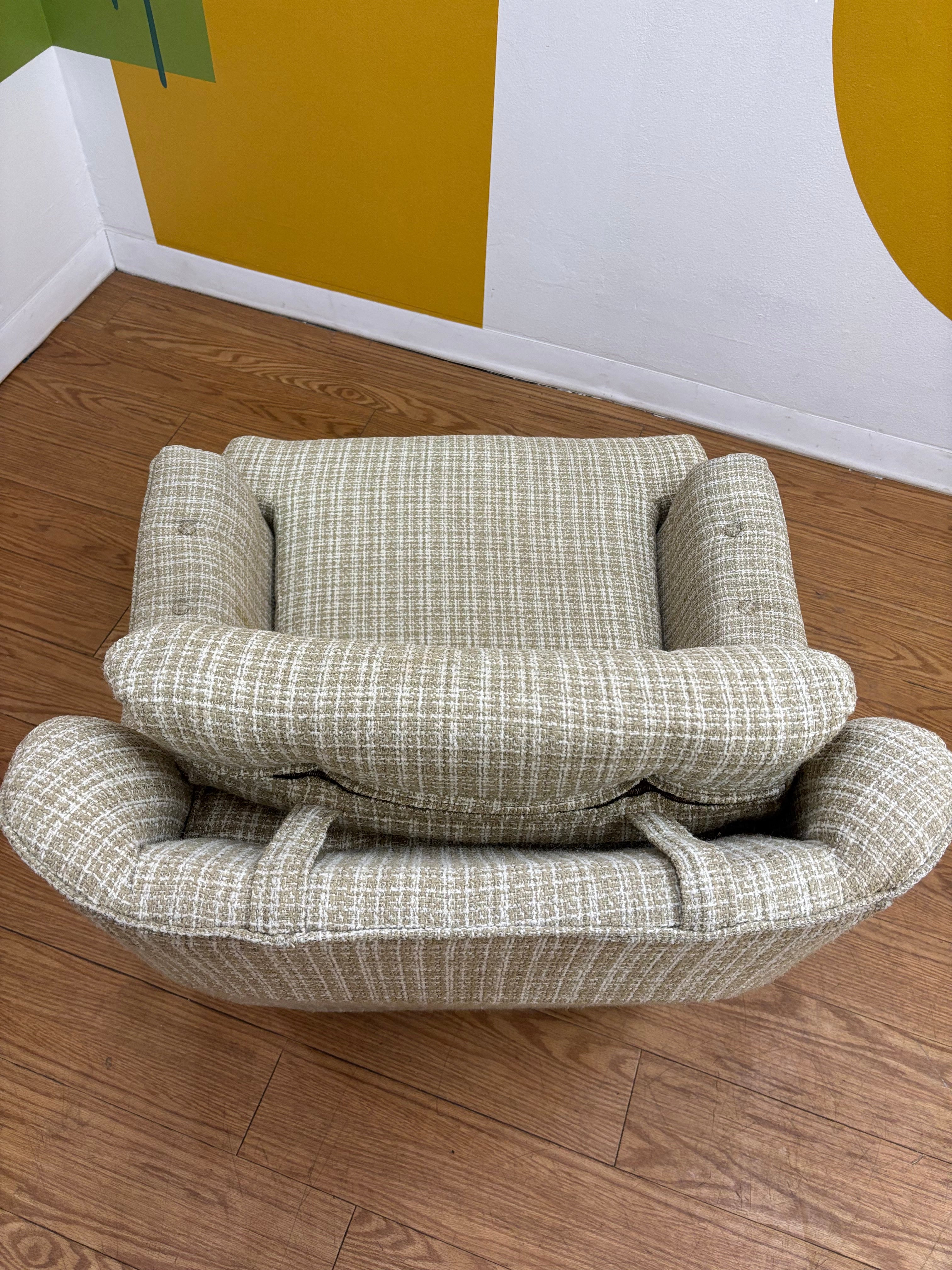 Tweed Reclining Armchair