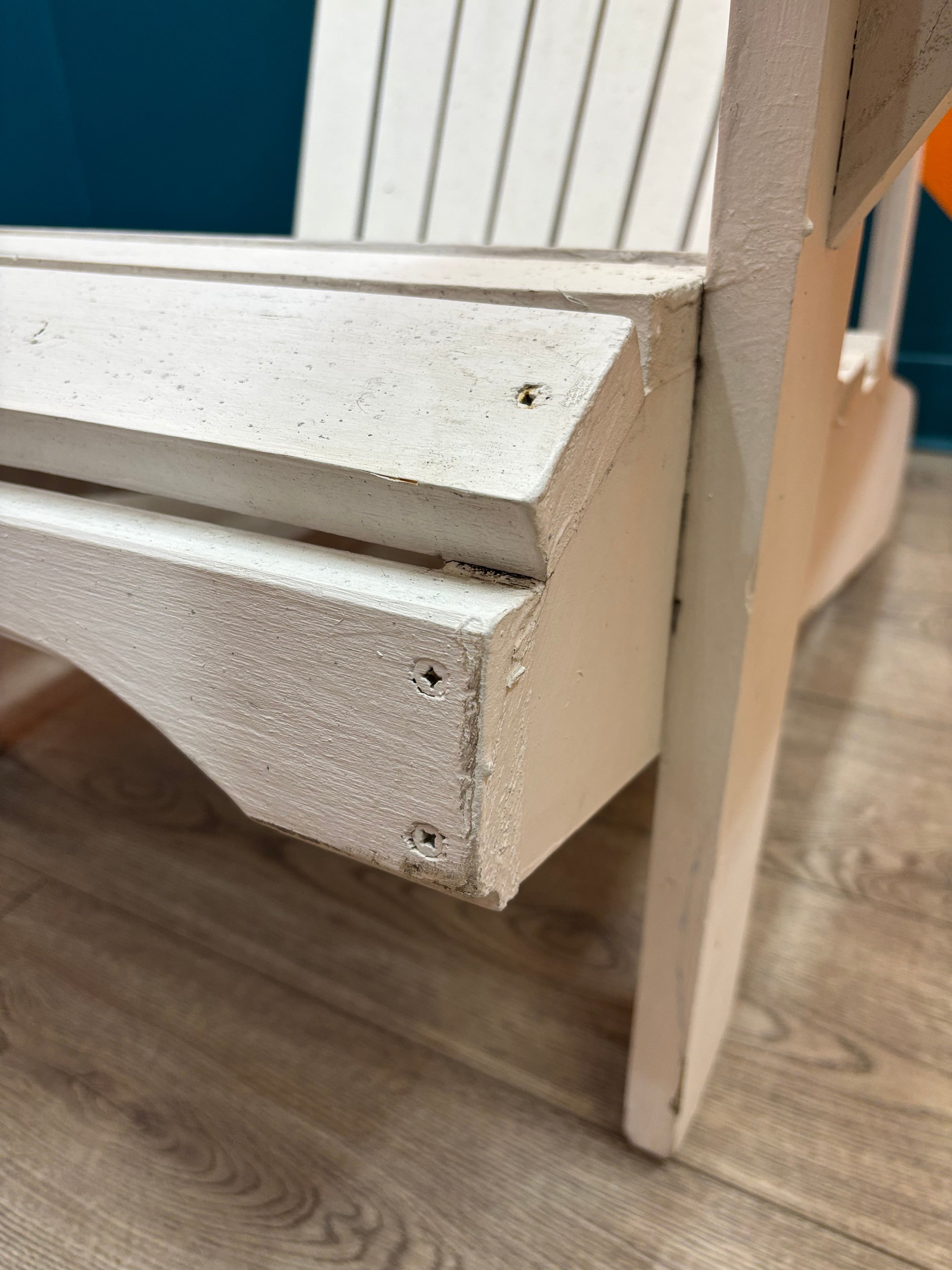 White Wood Adirondack Lounge Chair #2