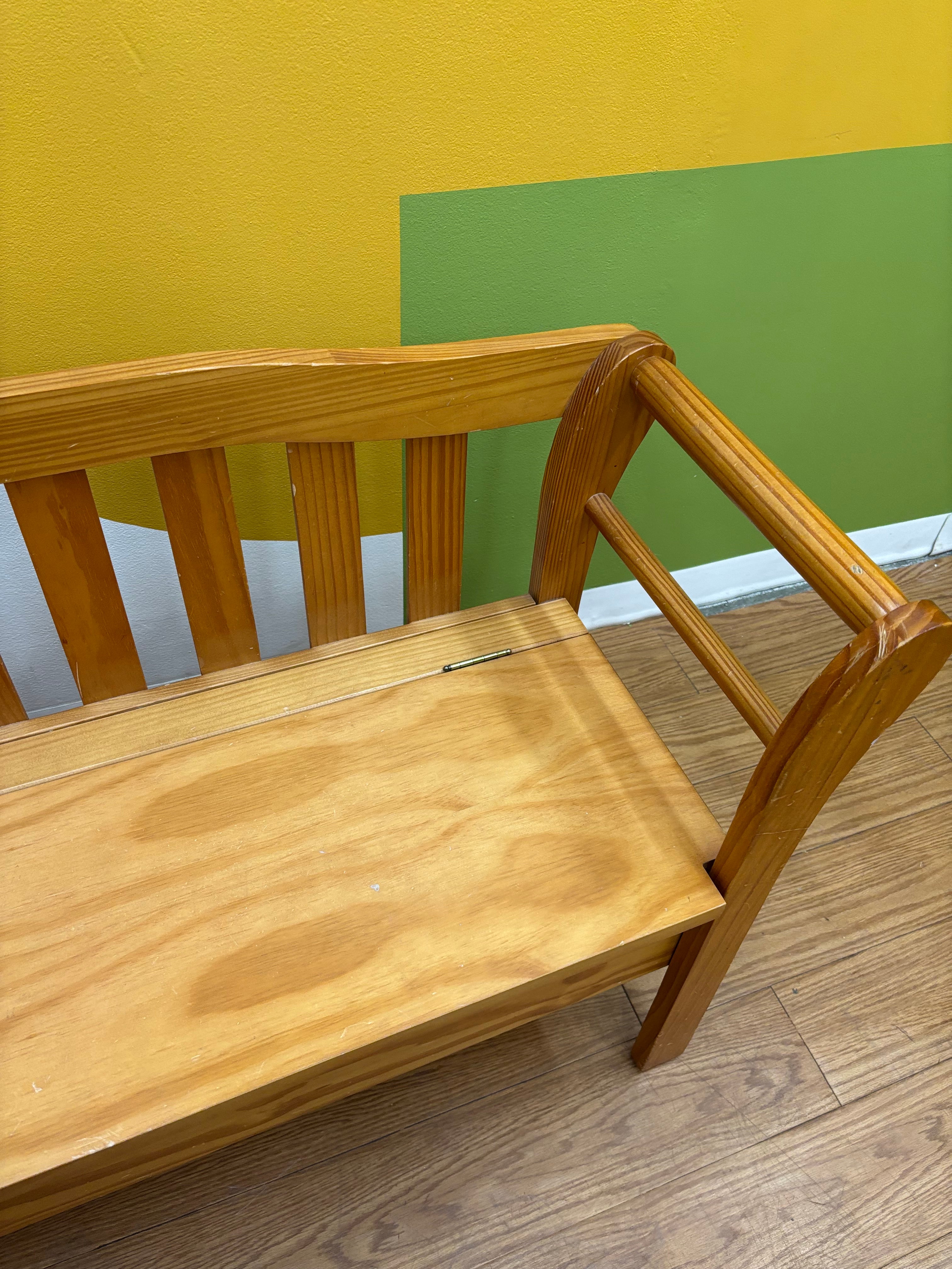 Wood Storage Bench