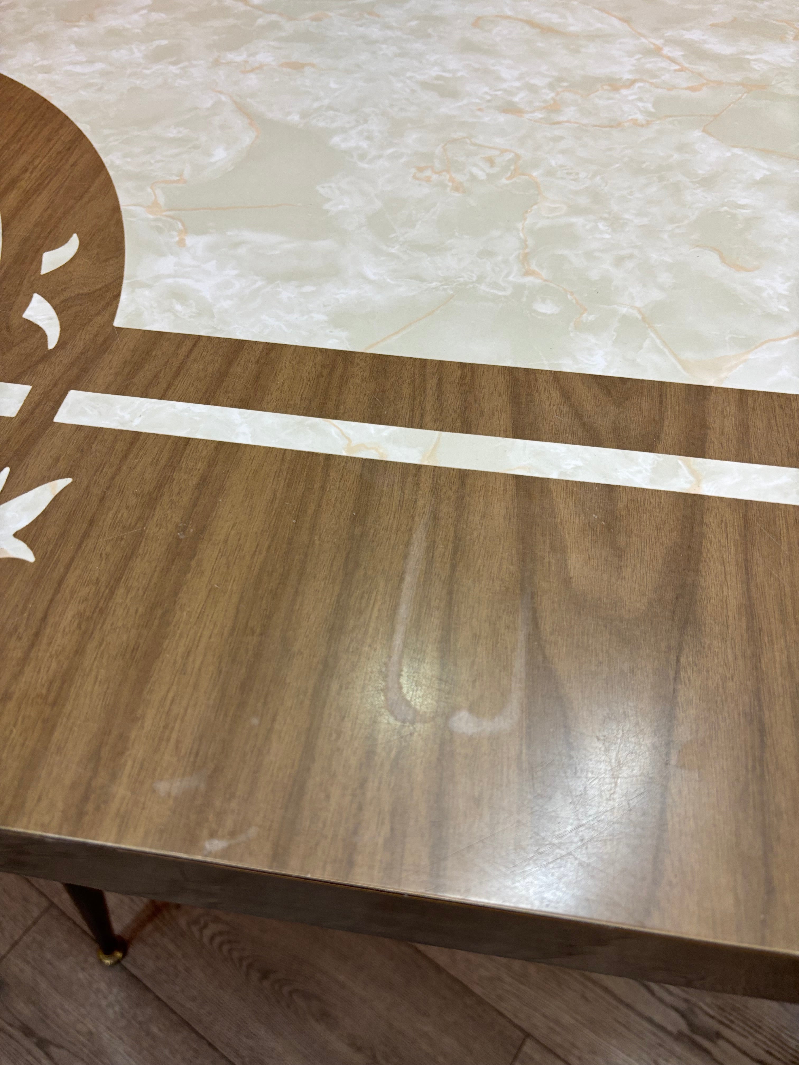 Metal Table with Hidden Leaf