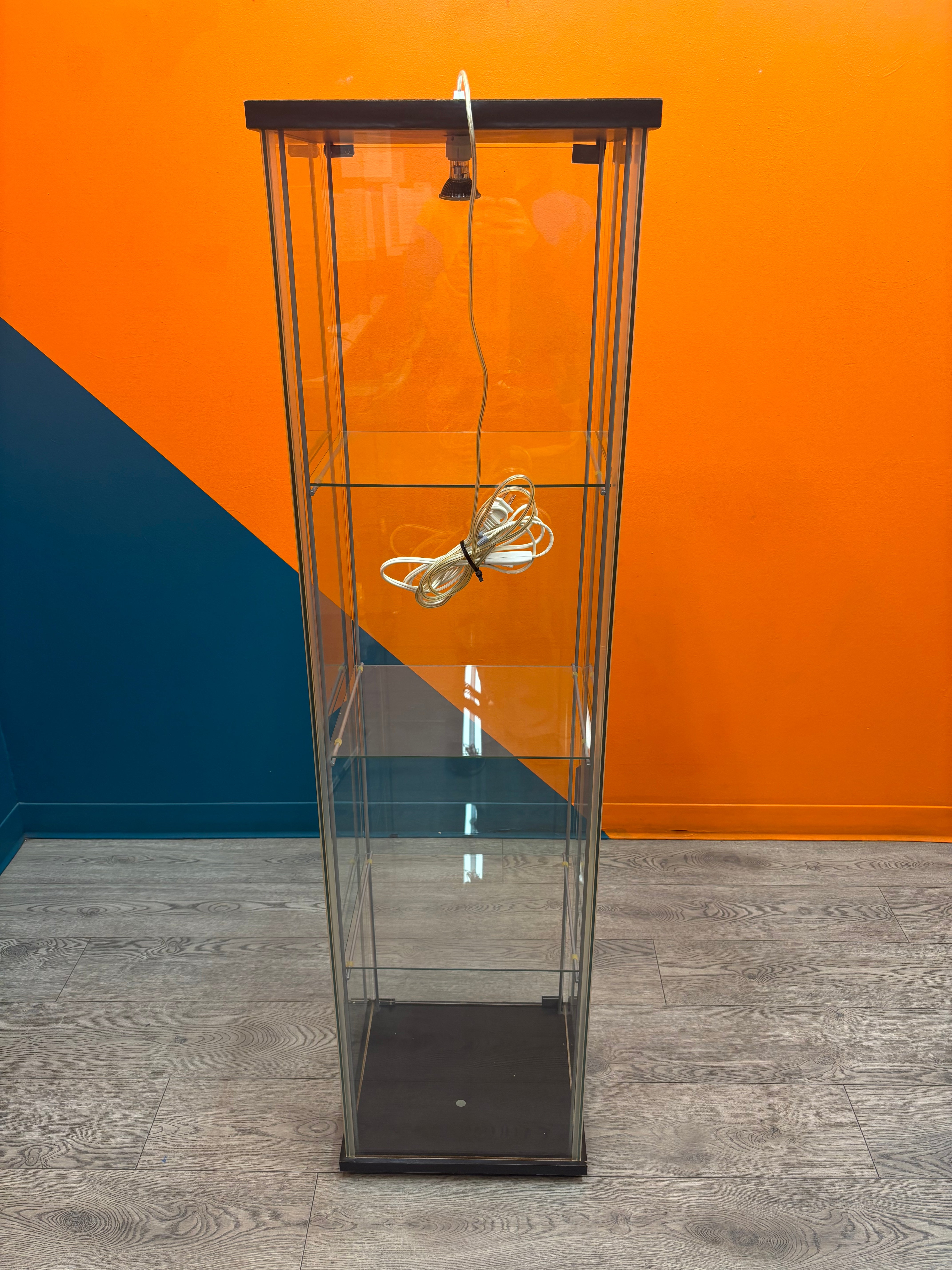 4 Tier Glass Curio Cabinet