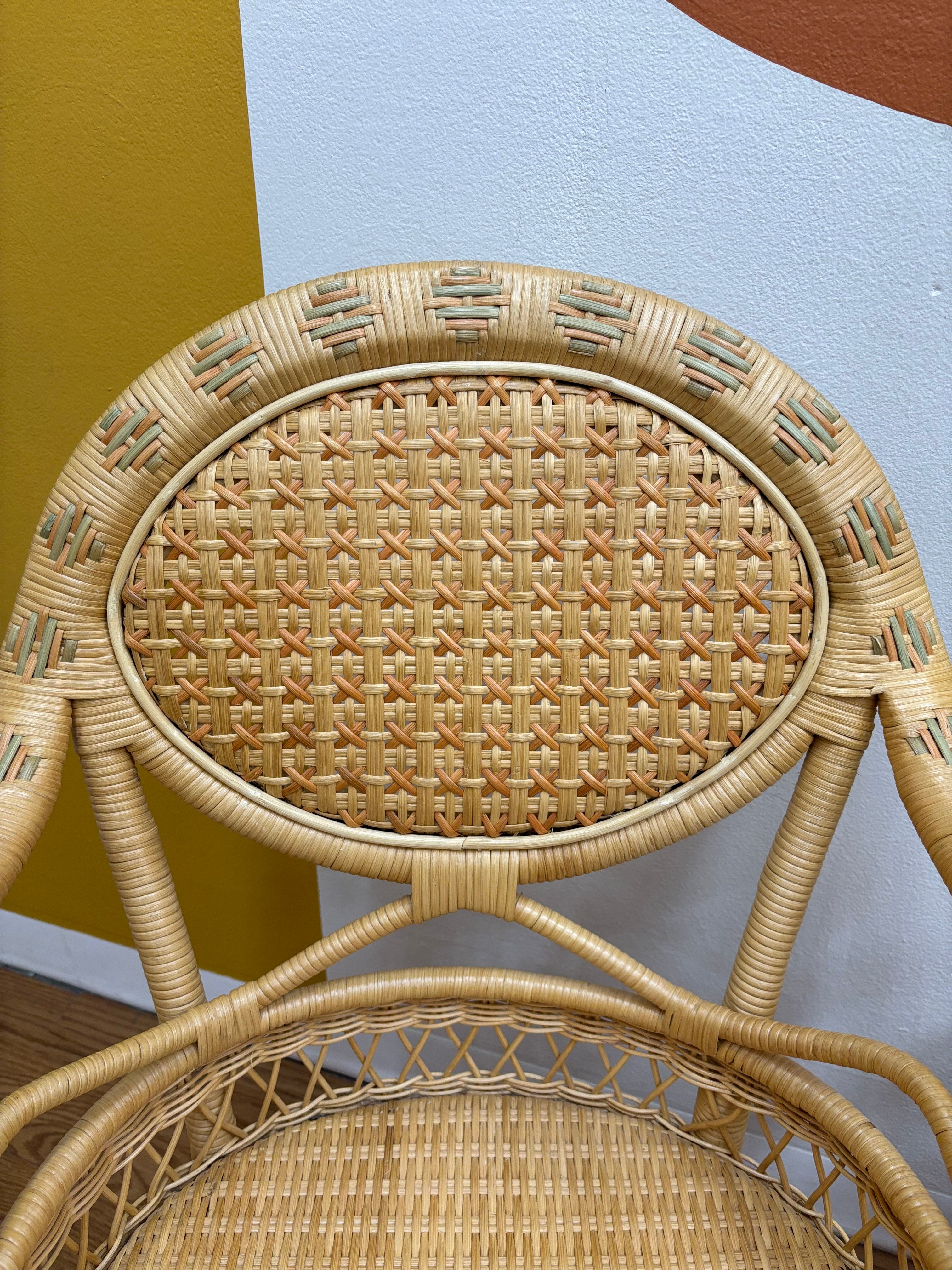 (2) Wicker Armchairs