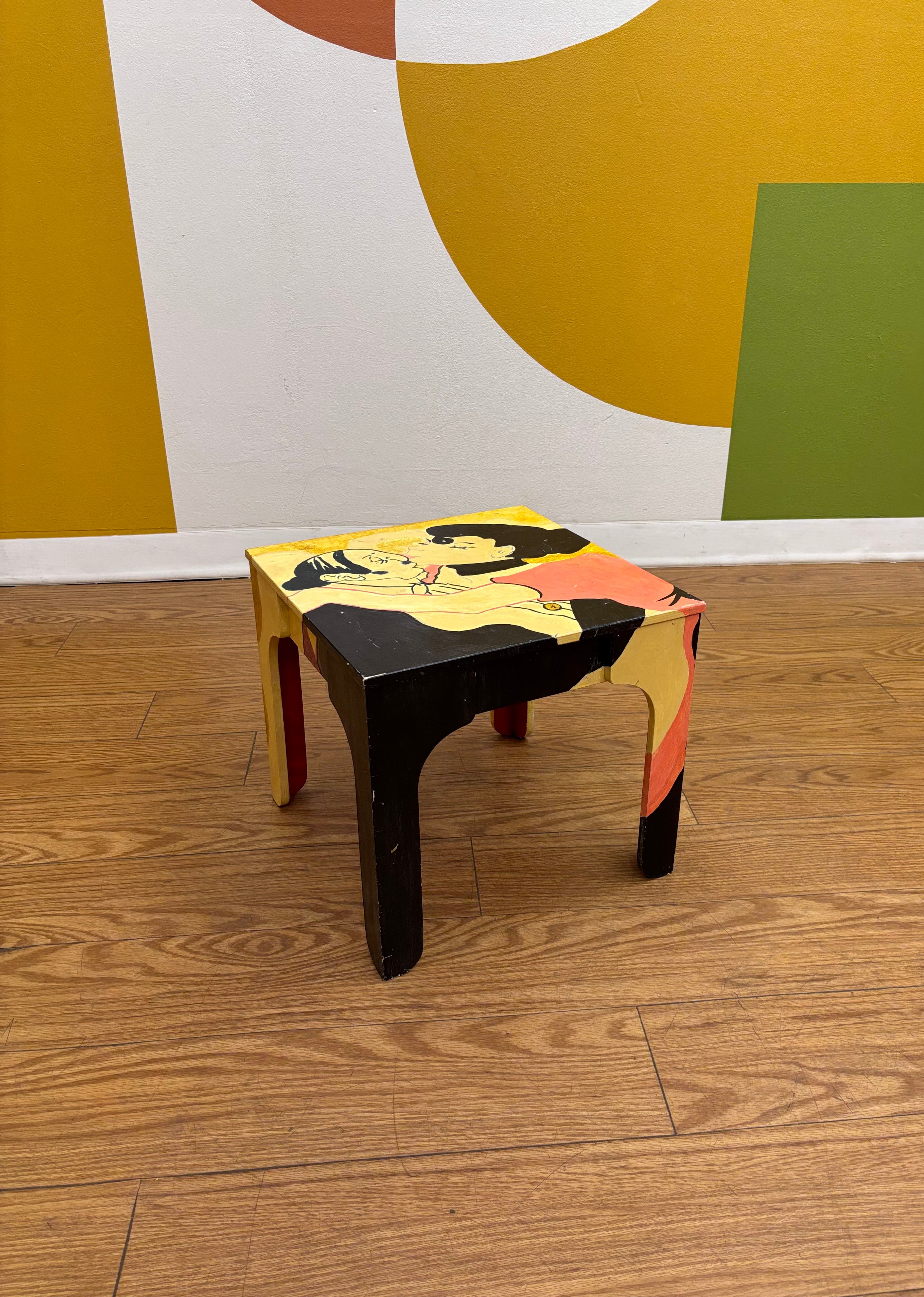 Small Hand Painted Side Table