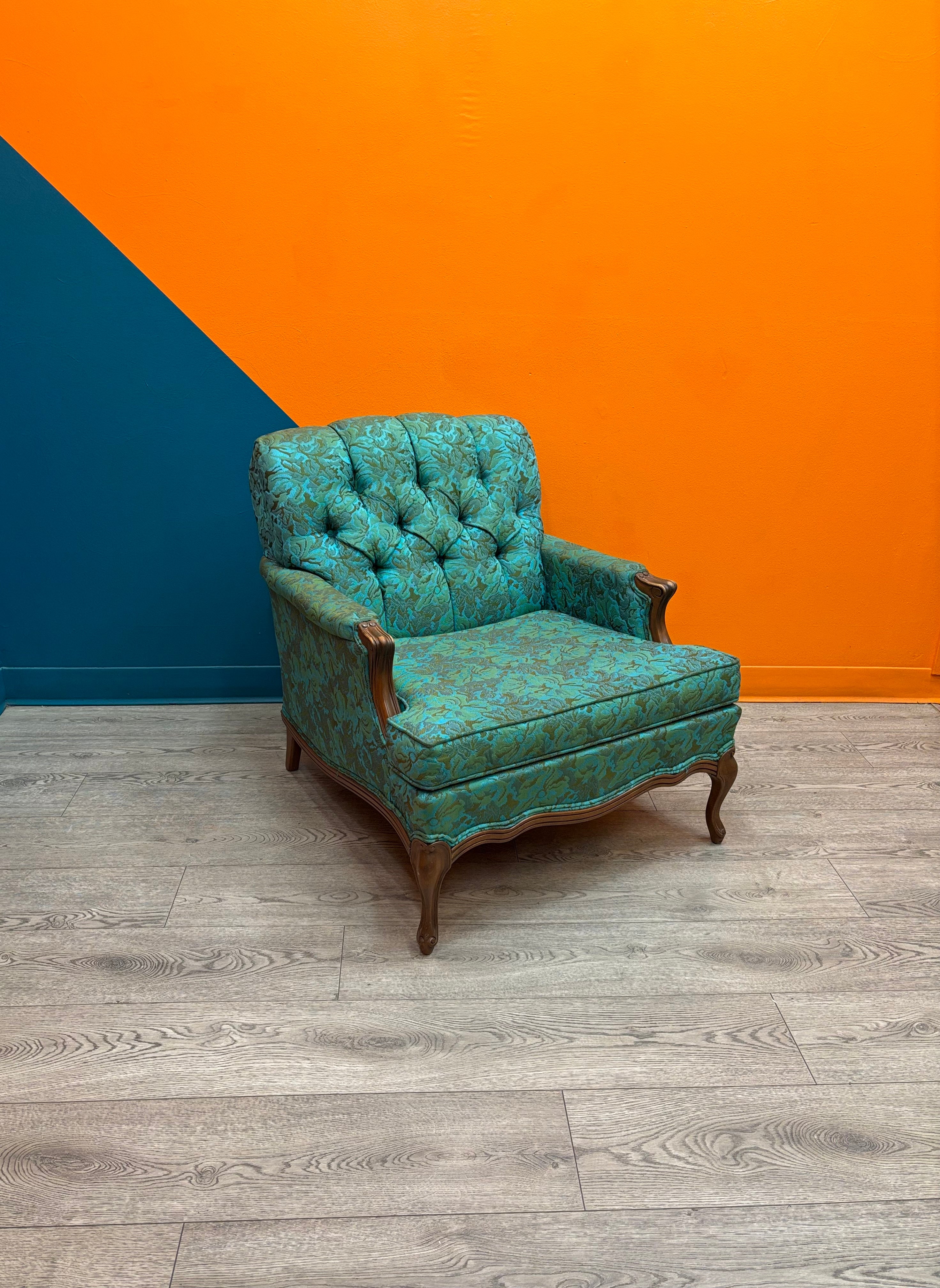 Tufted Teal Armchair