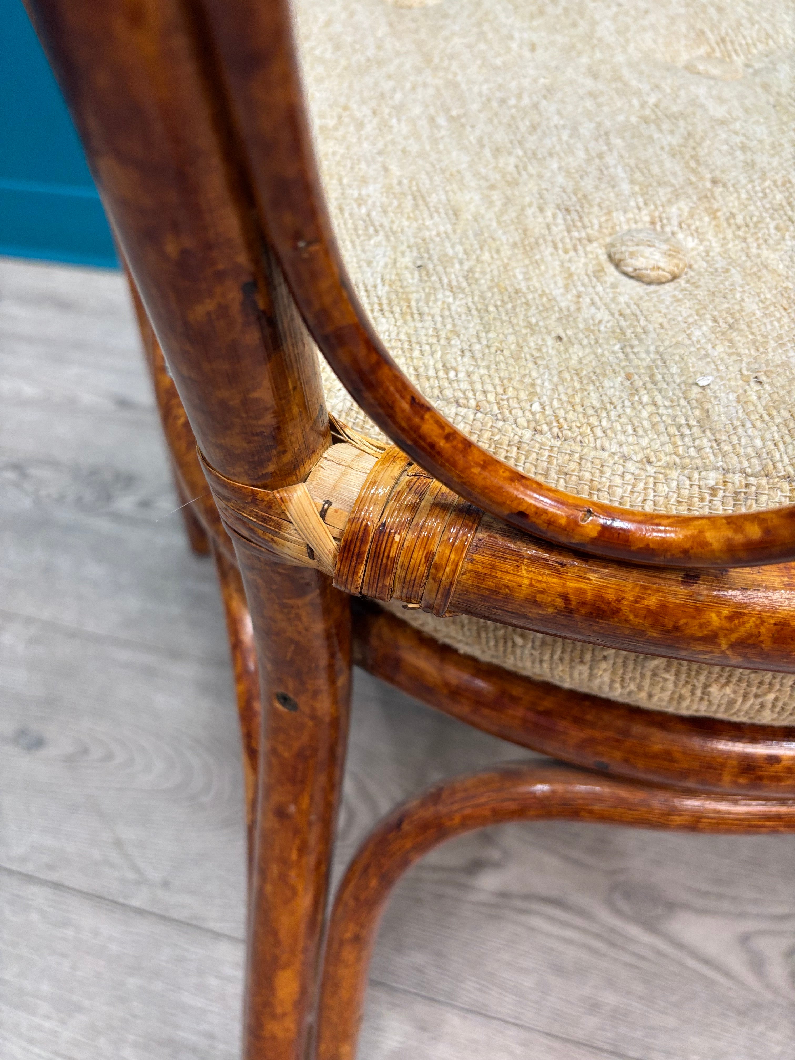 Barrel Shaped Rattan Chair