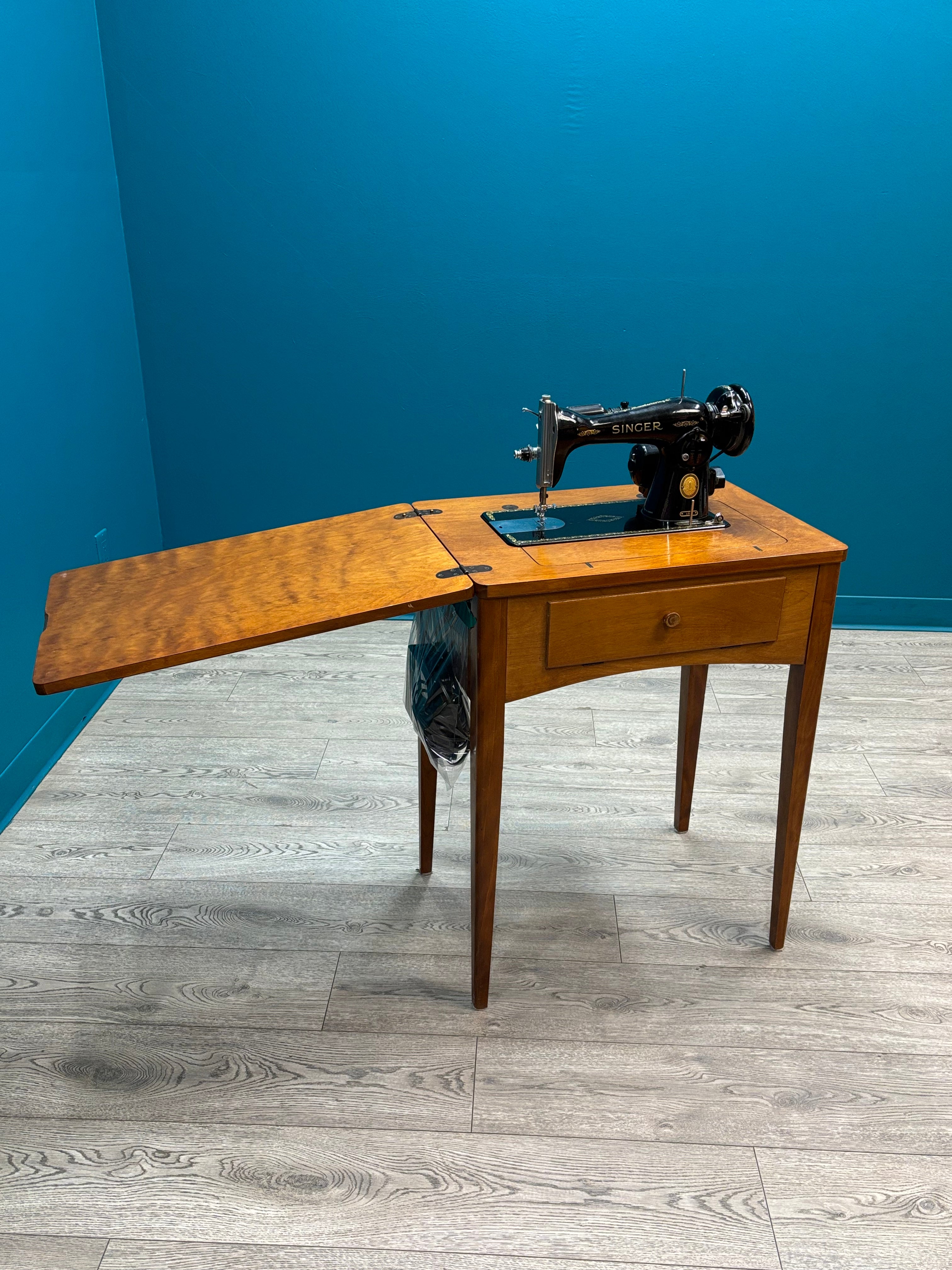 Singer Sewing Machine & Cabinet