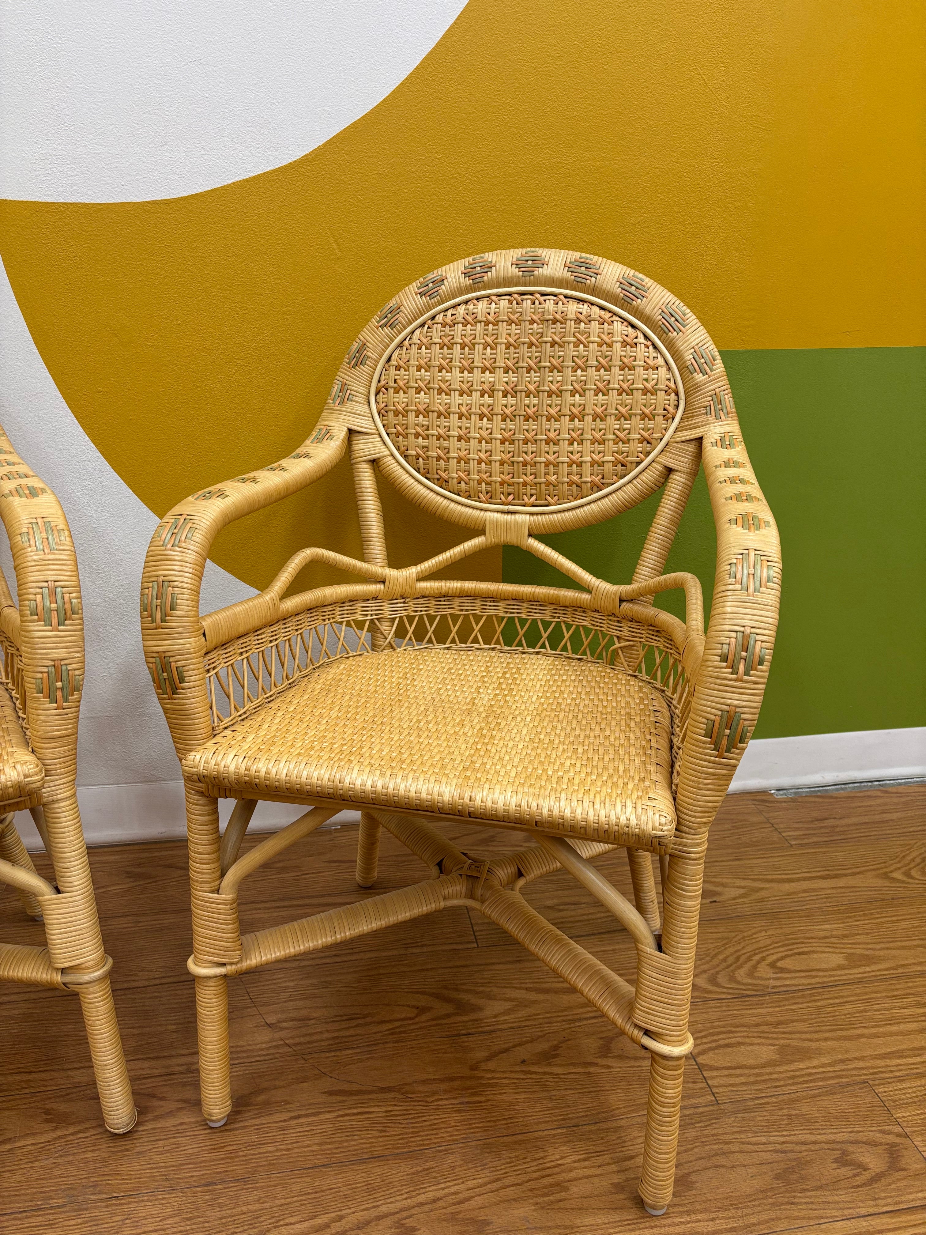 (2) Wicker Armchairs