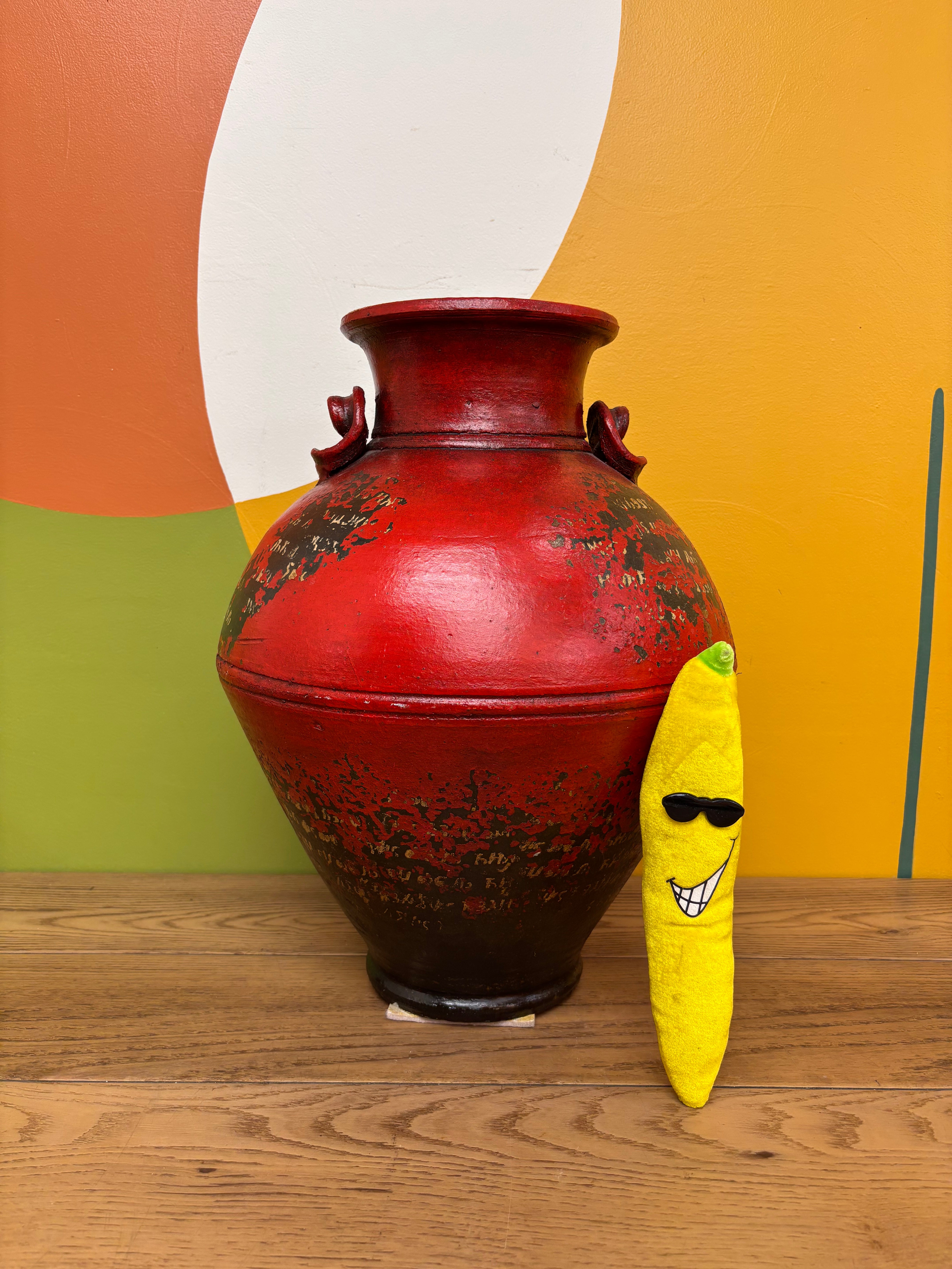 Large Red Vase