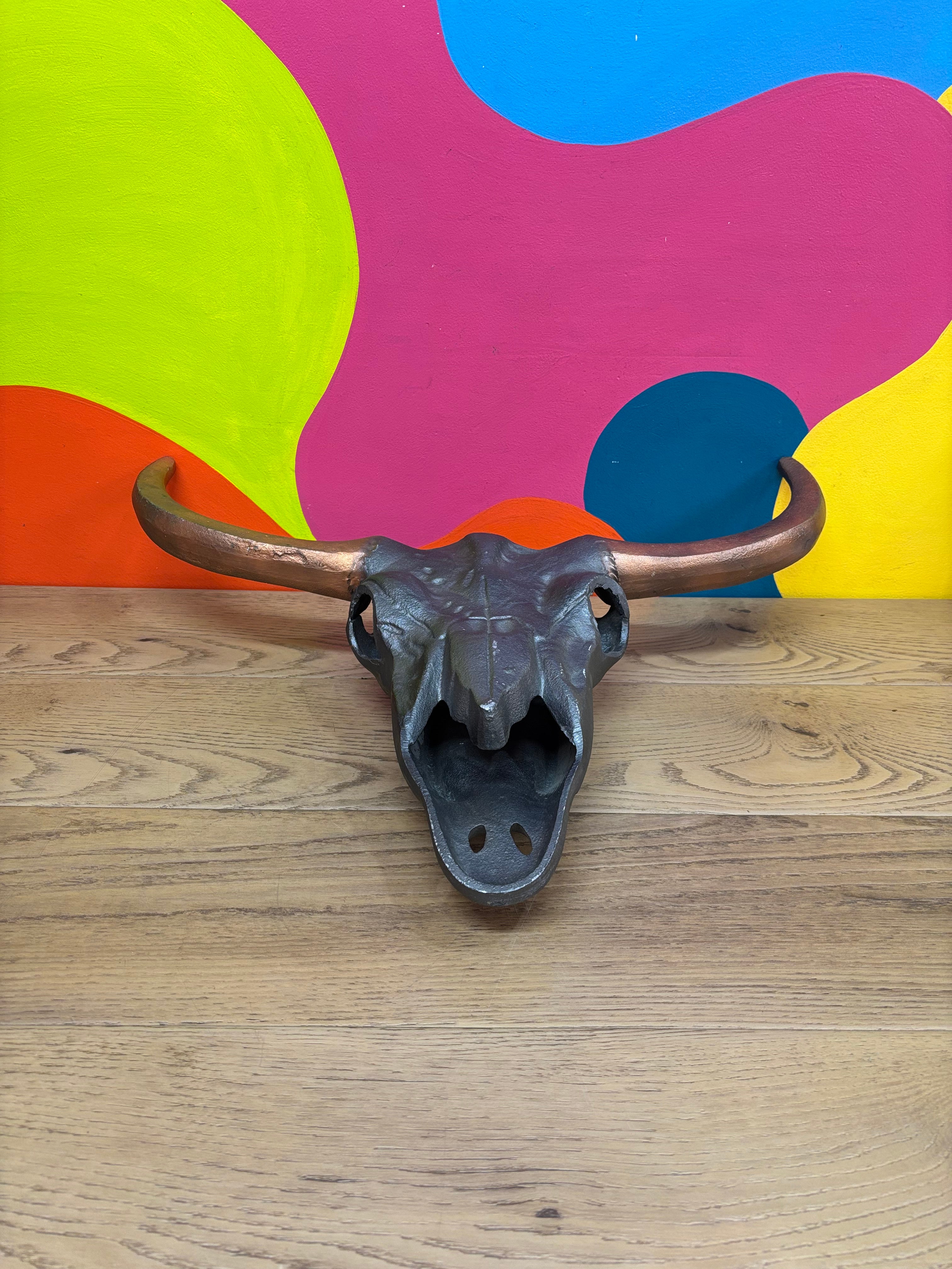 Metal Longhorn Skull