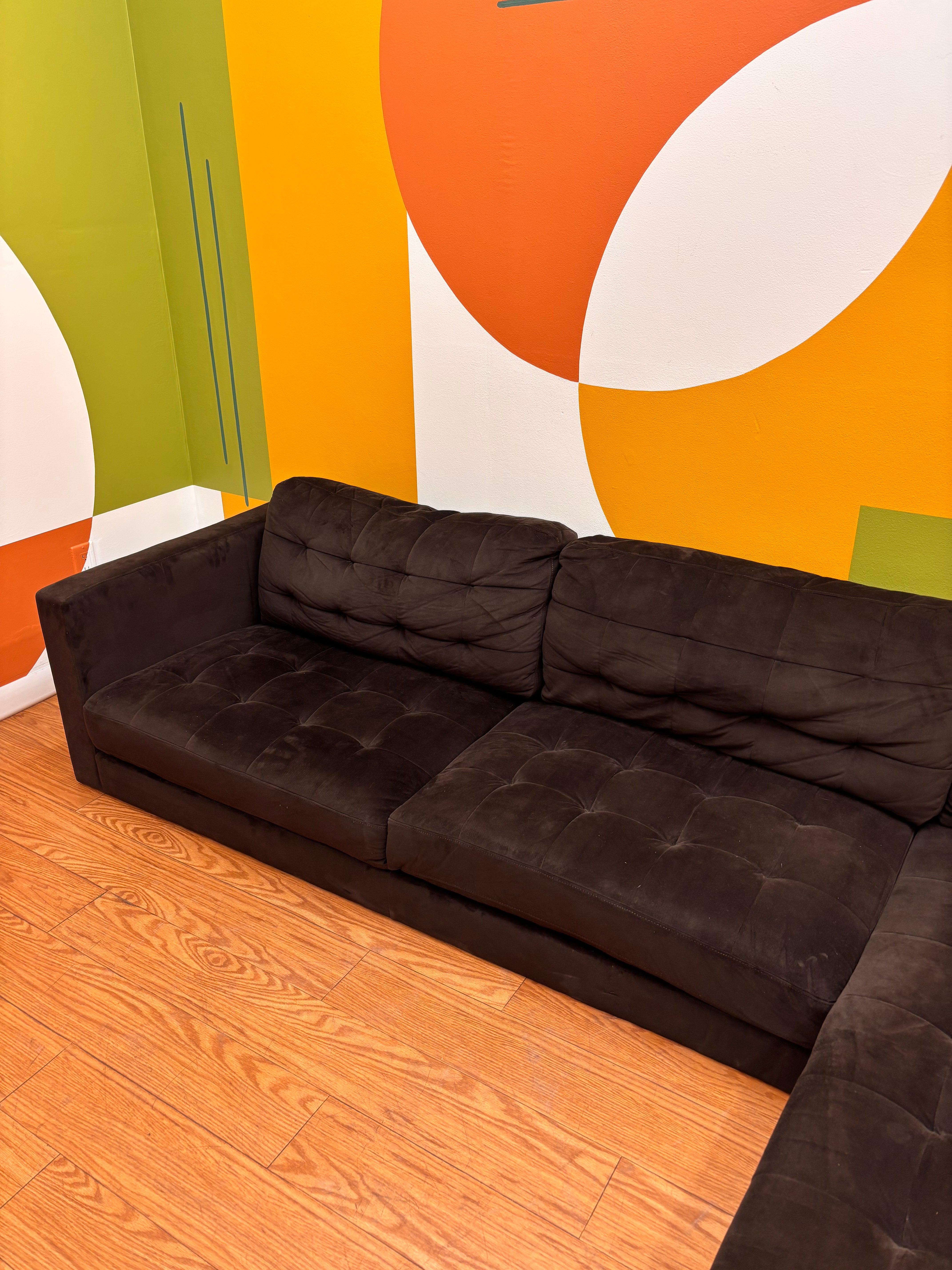 Black Fabric Sectional