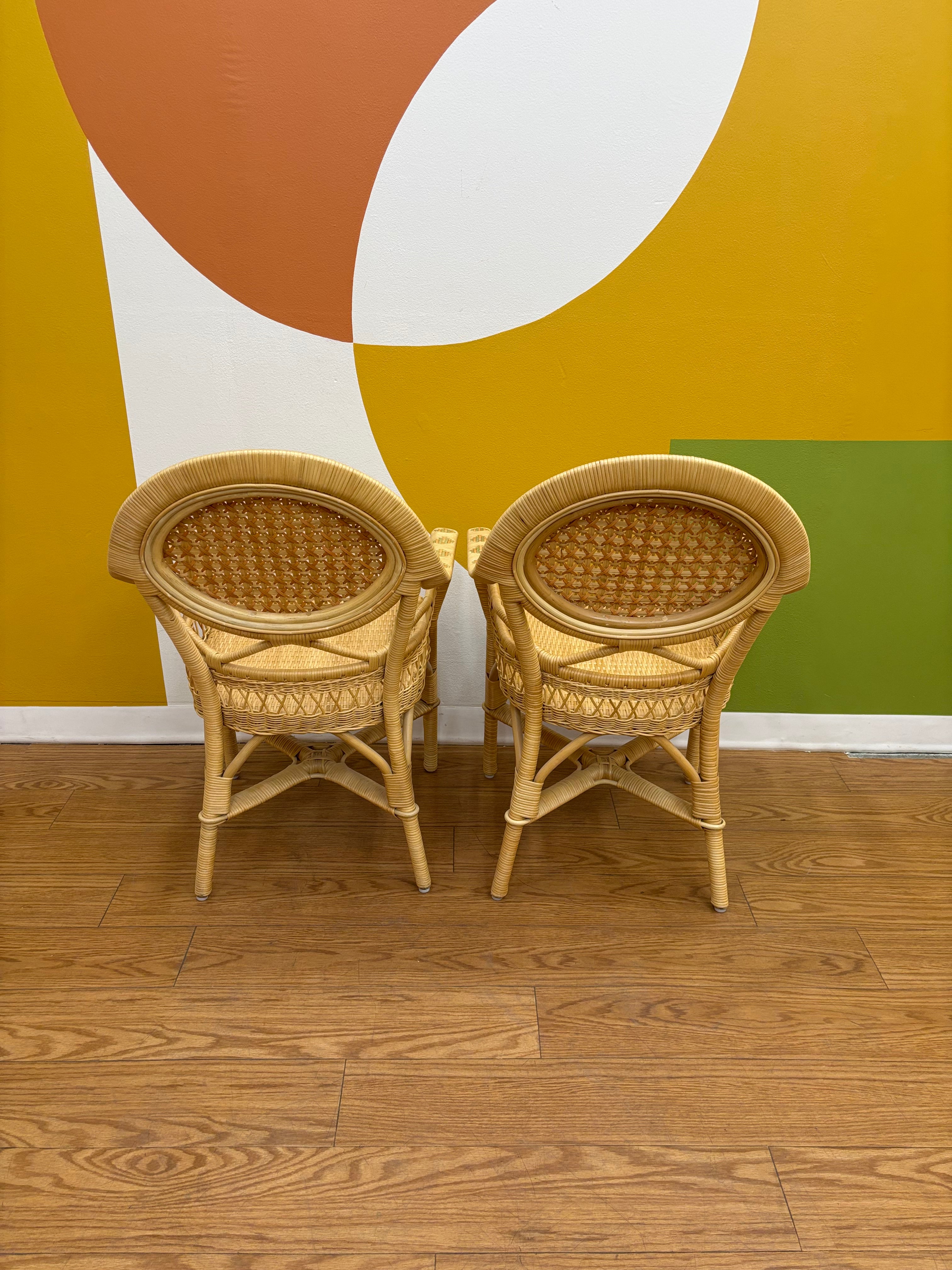 (2) Wicker Armchairs