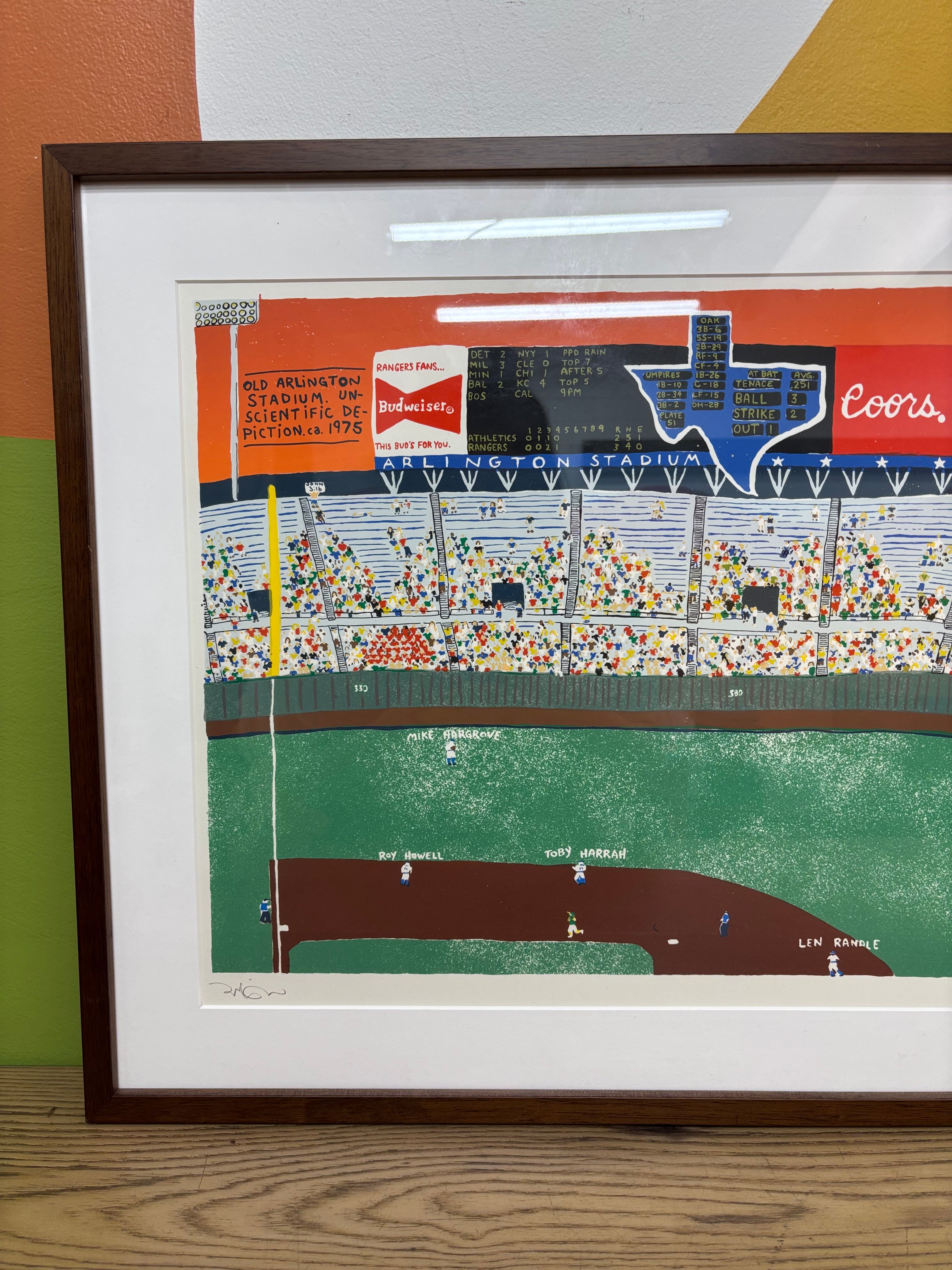 Old Arlington Stadium Print by Will Johnson