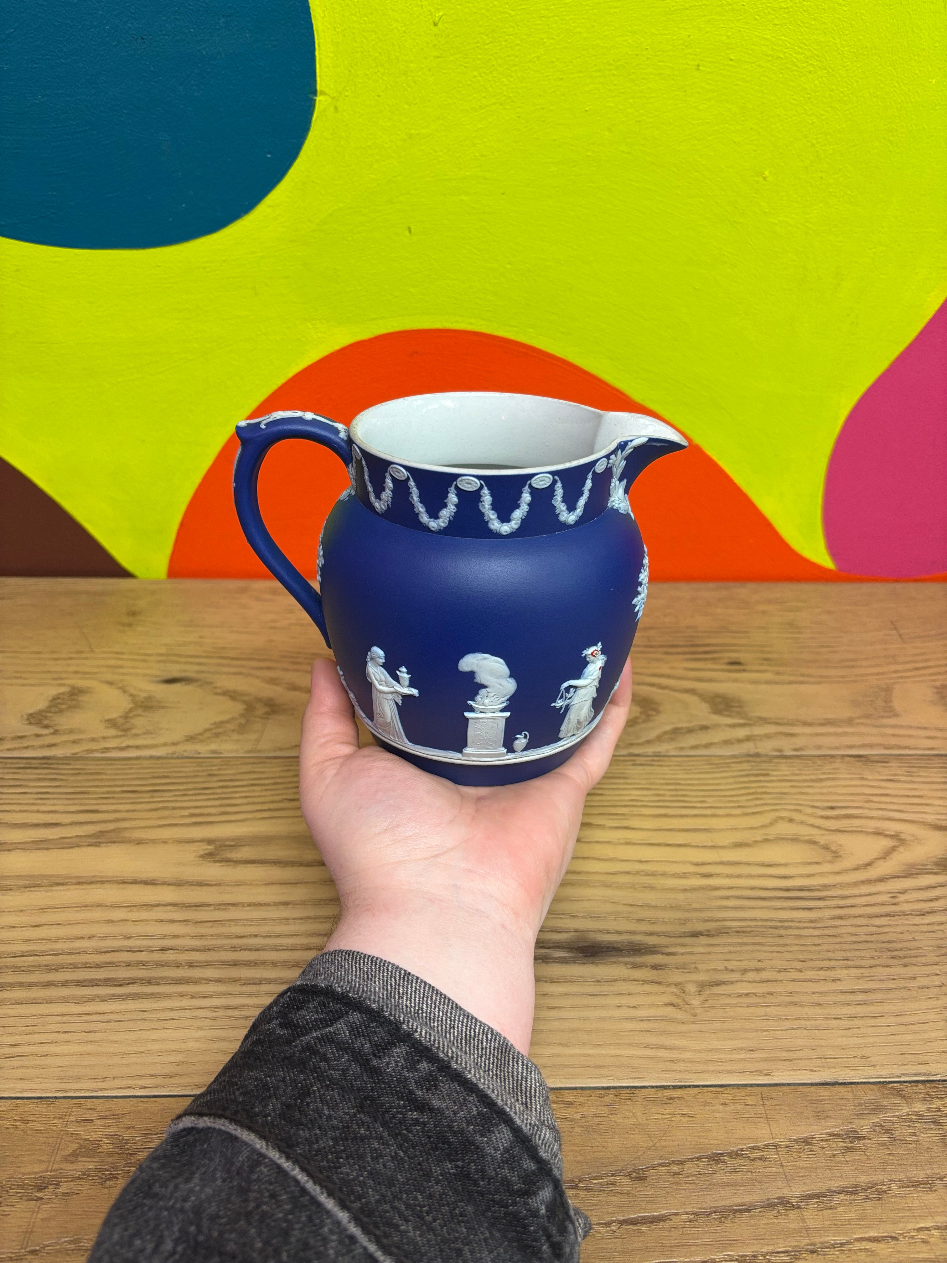 Wedgwood Blue Jasperware Pitcher