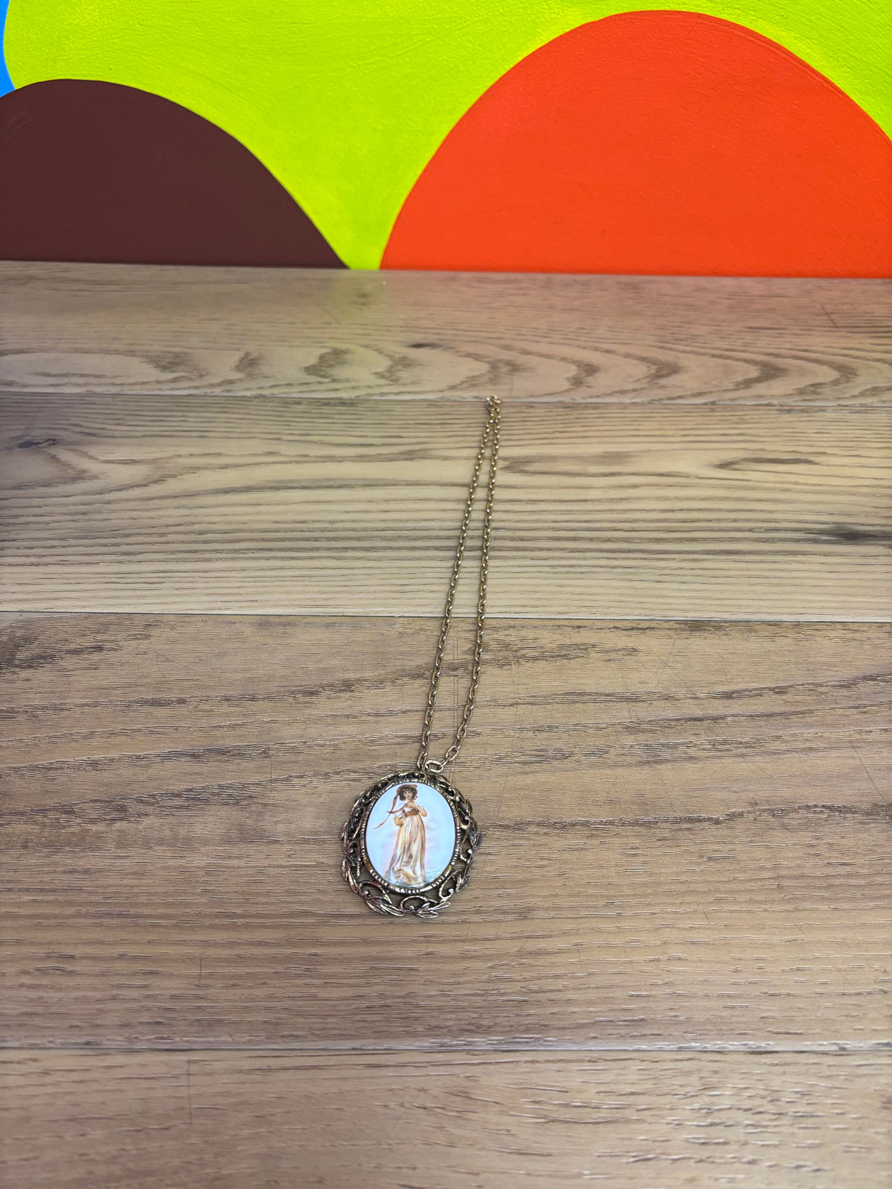 Girl in Pink Necklace