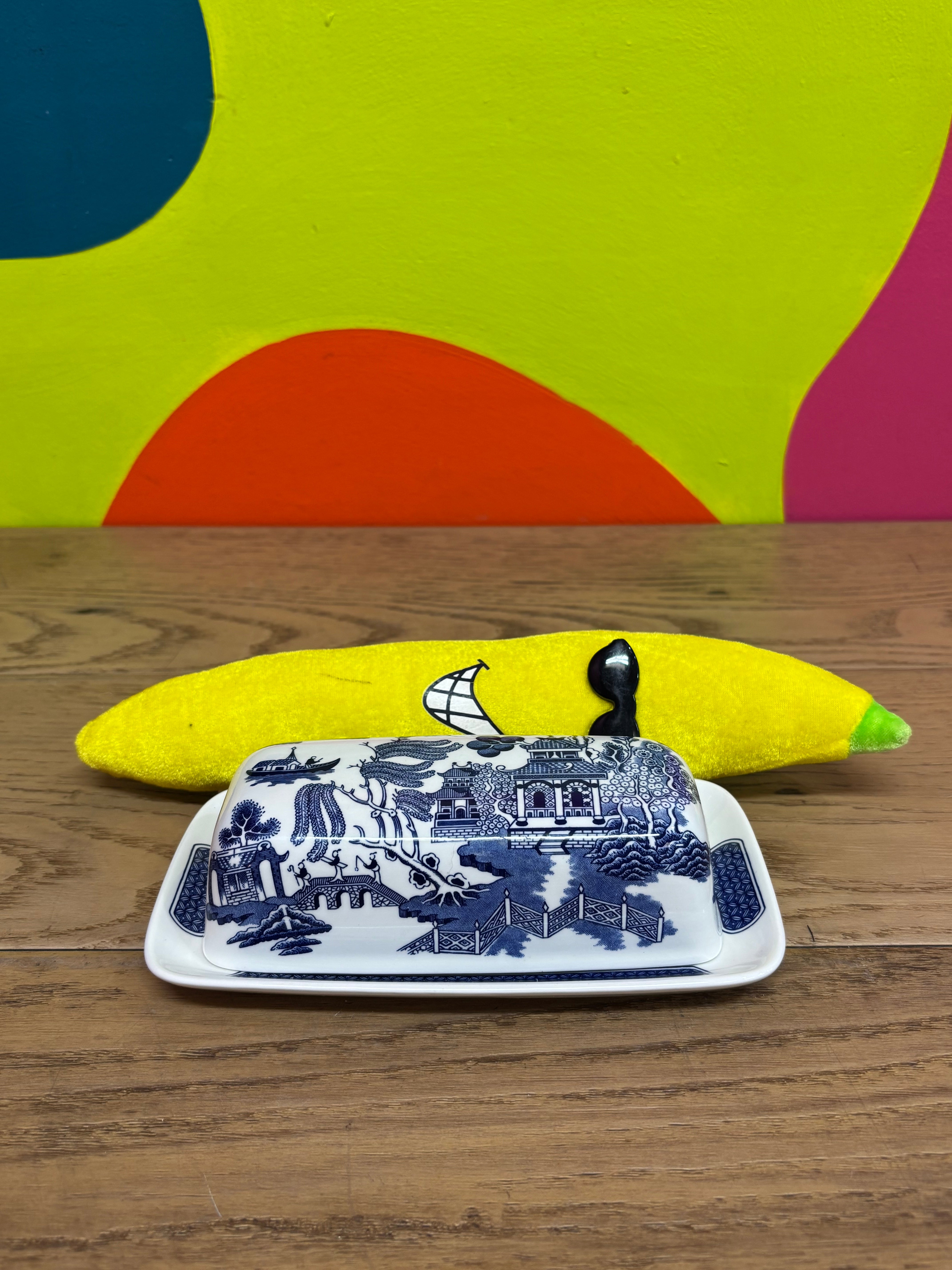 Blue Willow Butter Dish