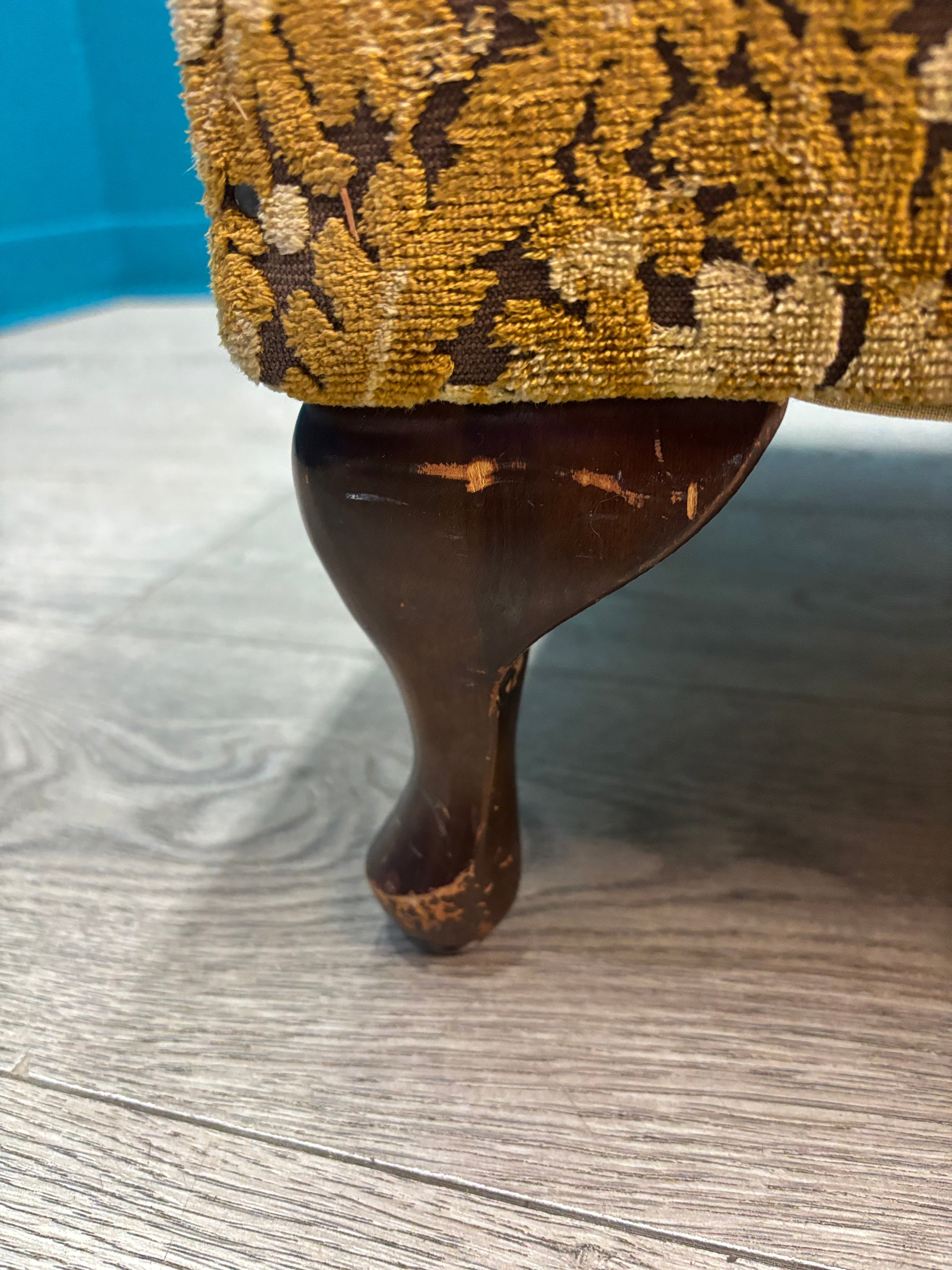 Small Yellow Floral Stool