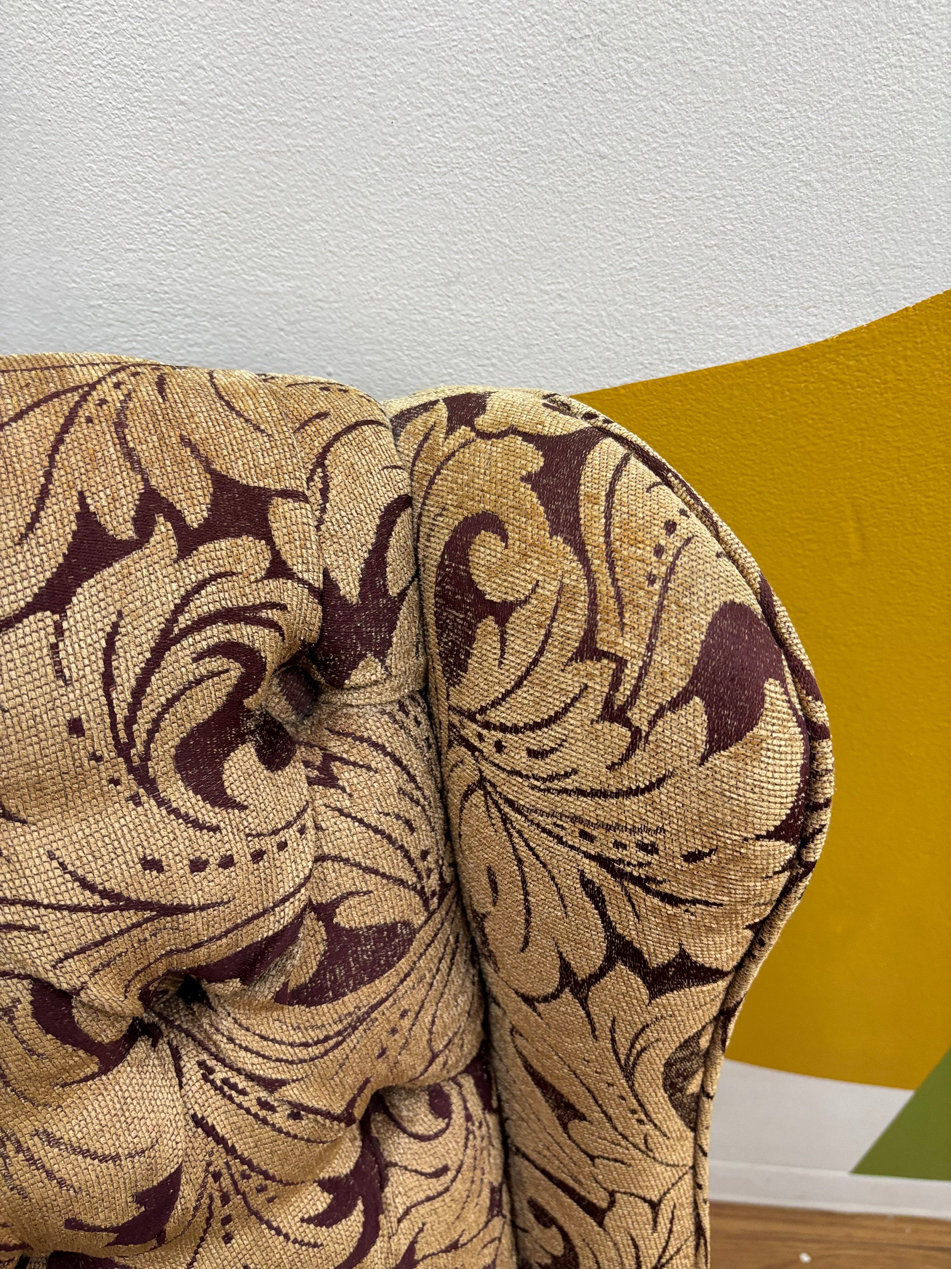 Patterned Armchair & Ottoman