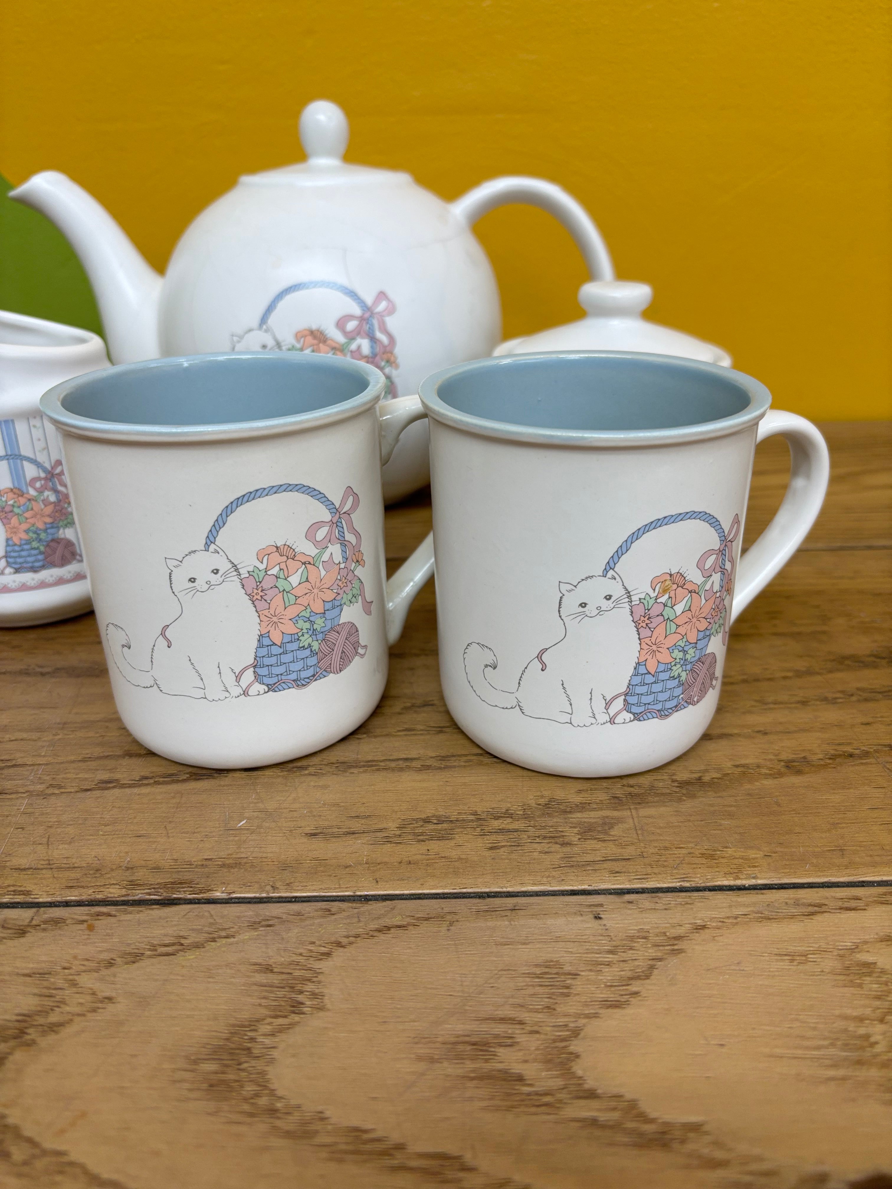 Cat Ceramic Tea Set